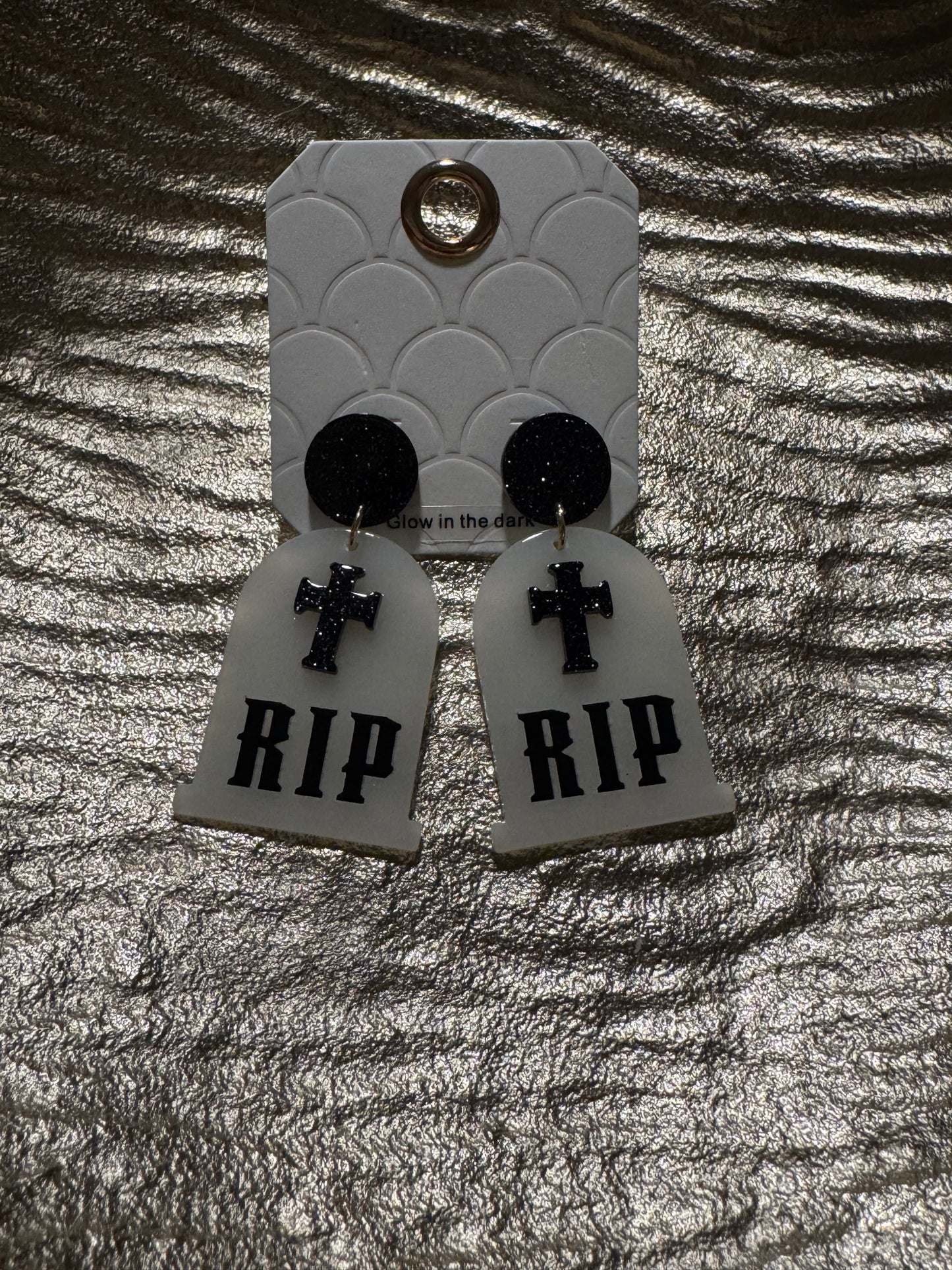 RIP glow in the dark earrings