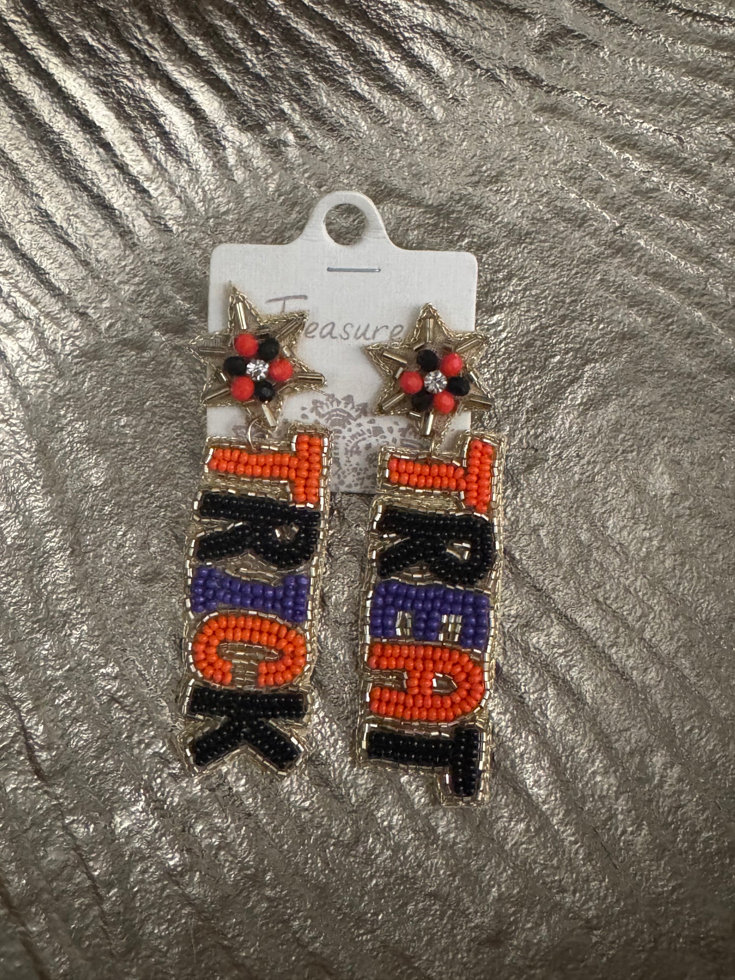Trick or Treat Beaded Earrings