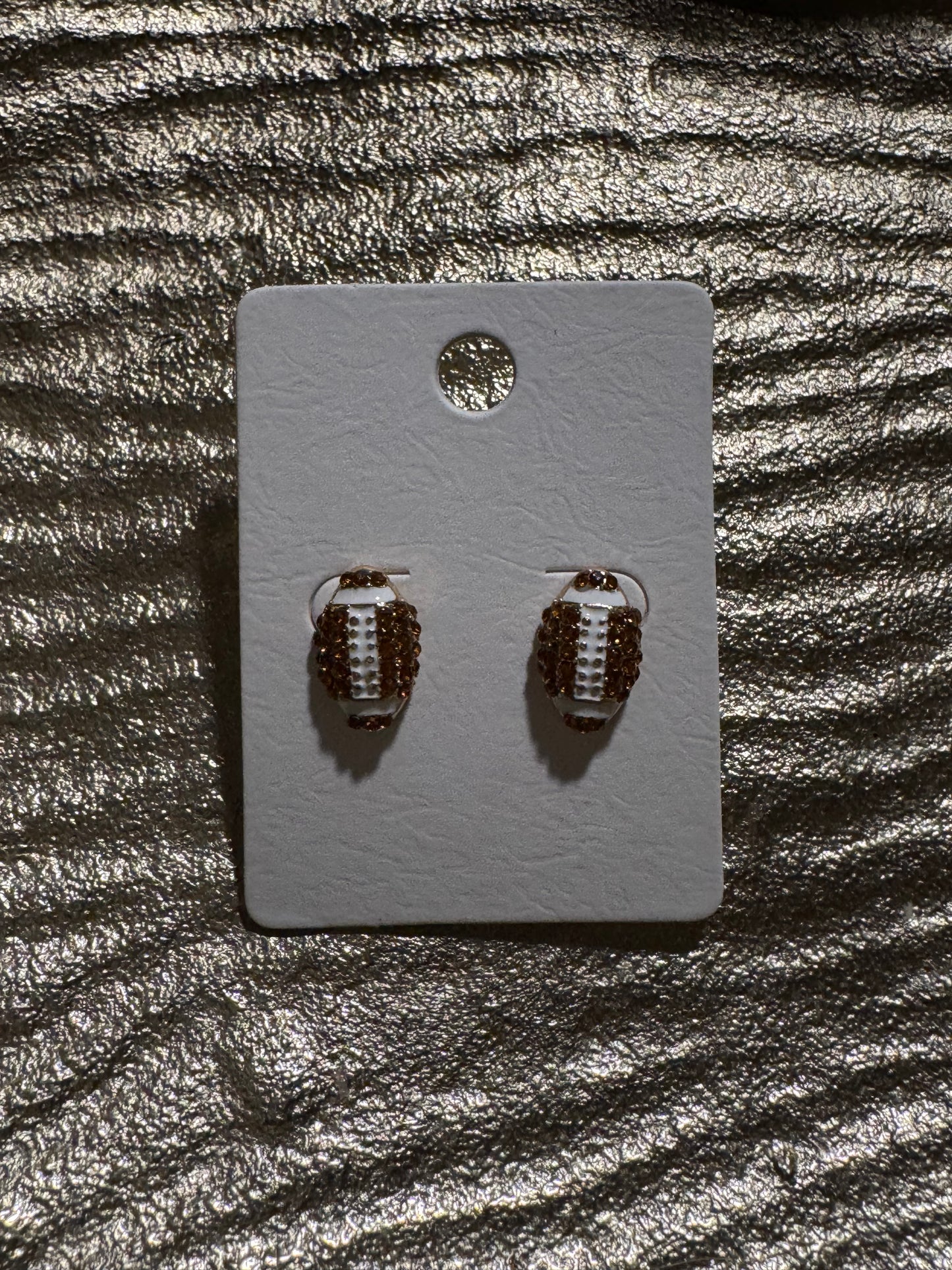 Football rhinestone studs
