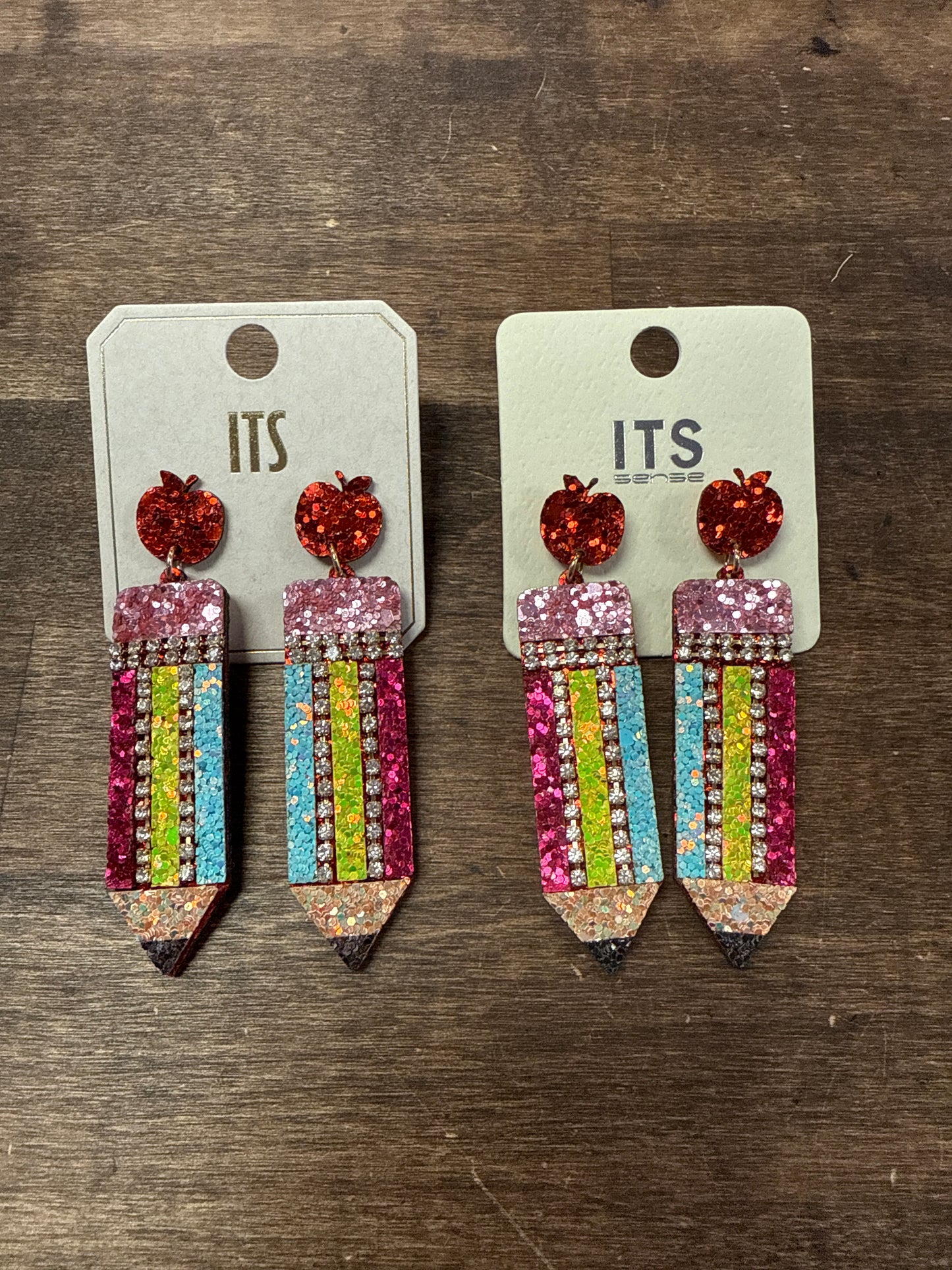 Sparkly pencil dangles