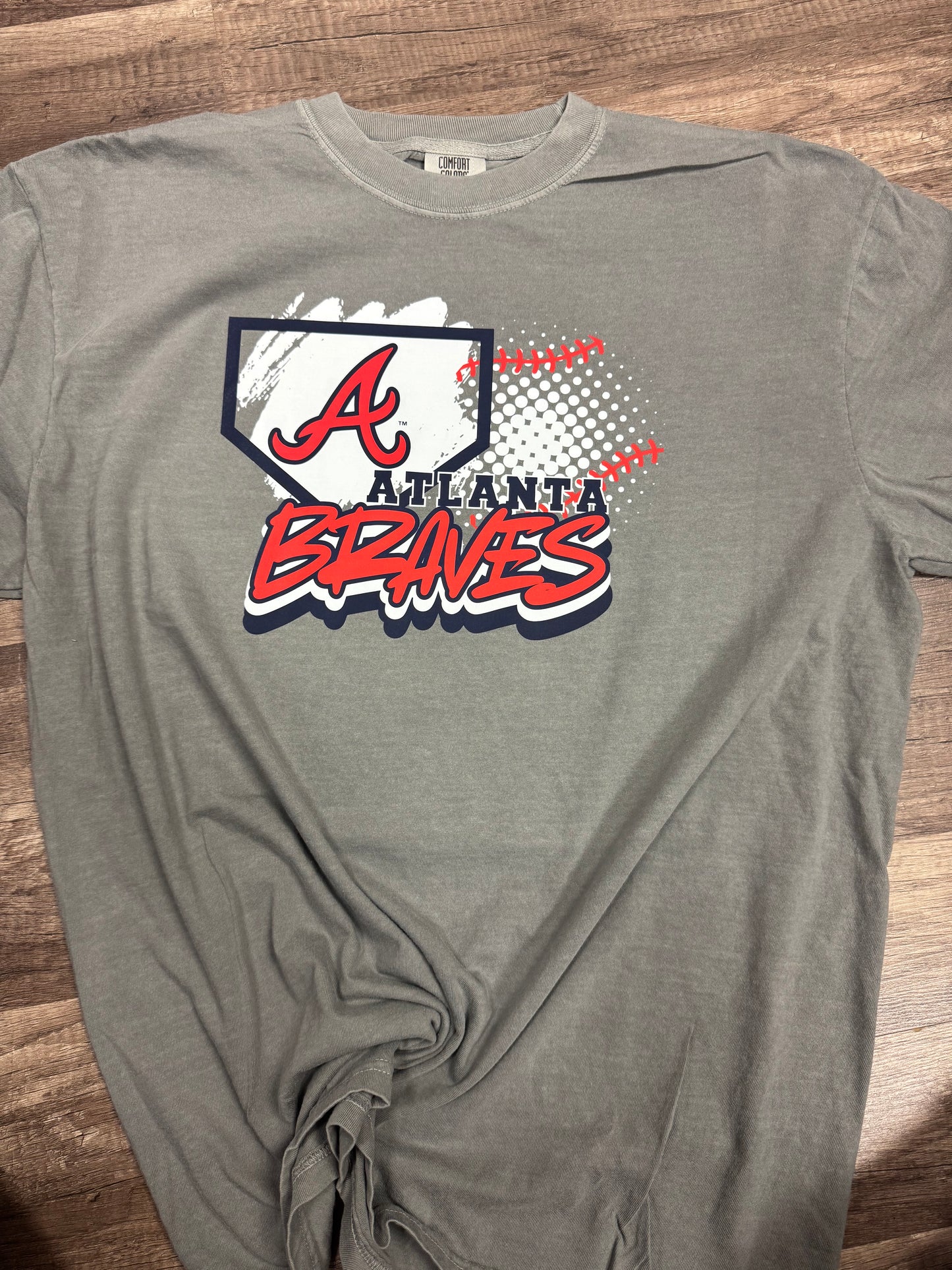 Braves Graffiti Grey Tee