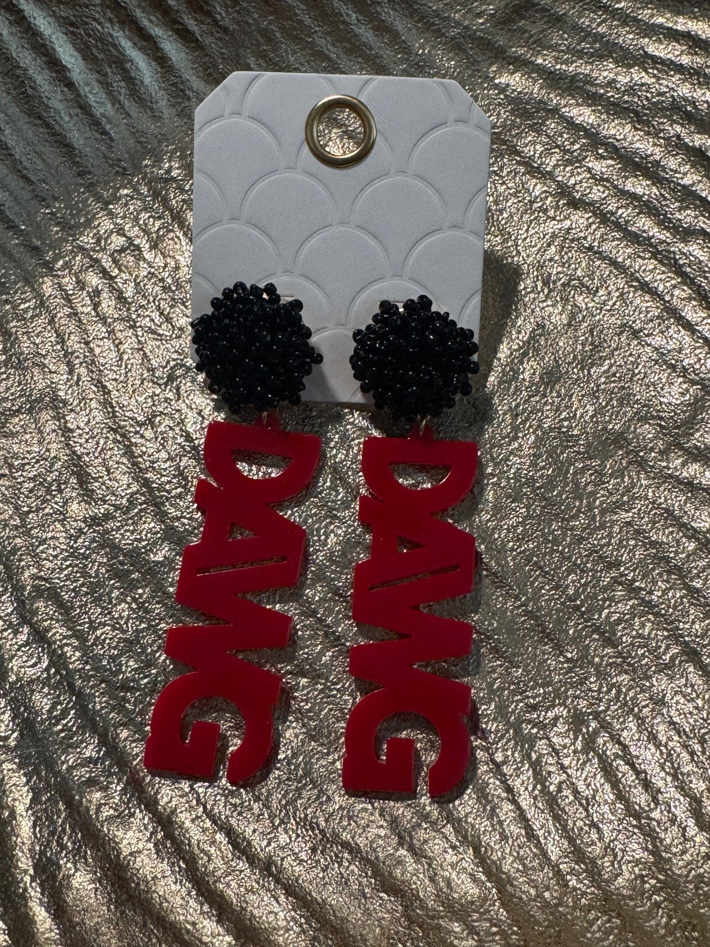 Dawg Acrylic Beaded Earring