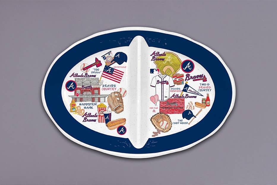 BRAVES Doodle Ceramic Tray