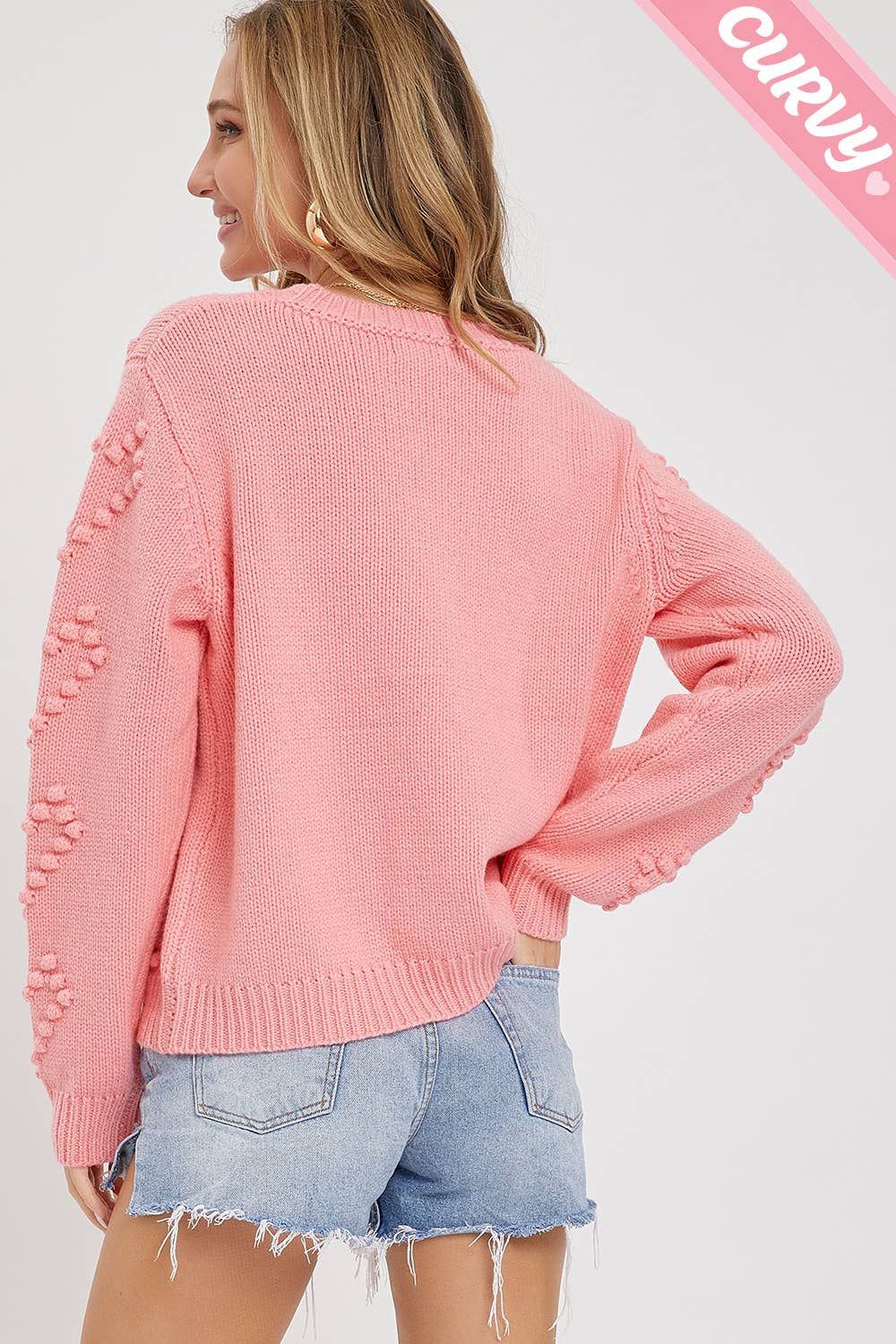 HEART SWEATER PLUS SIZE: Red, Plus Size
