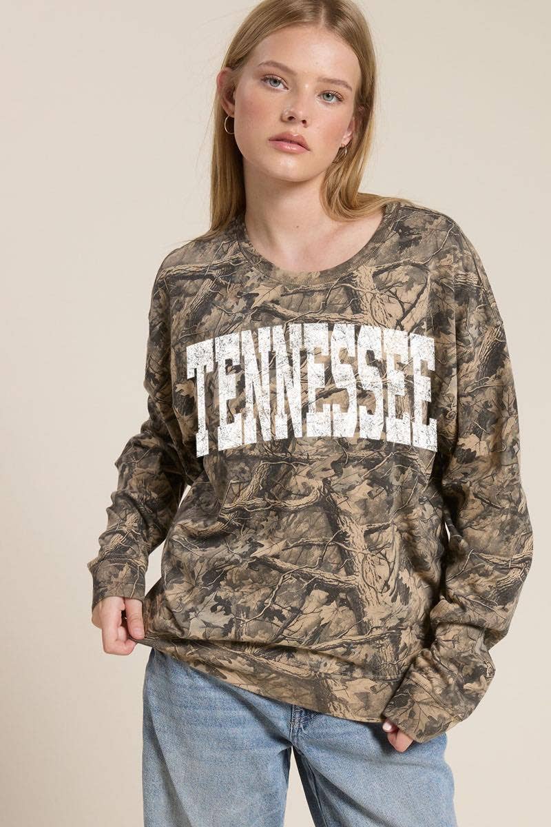 Tennessee Graphic Camo Longsleeve Tee