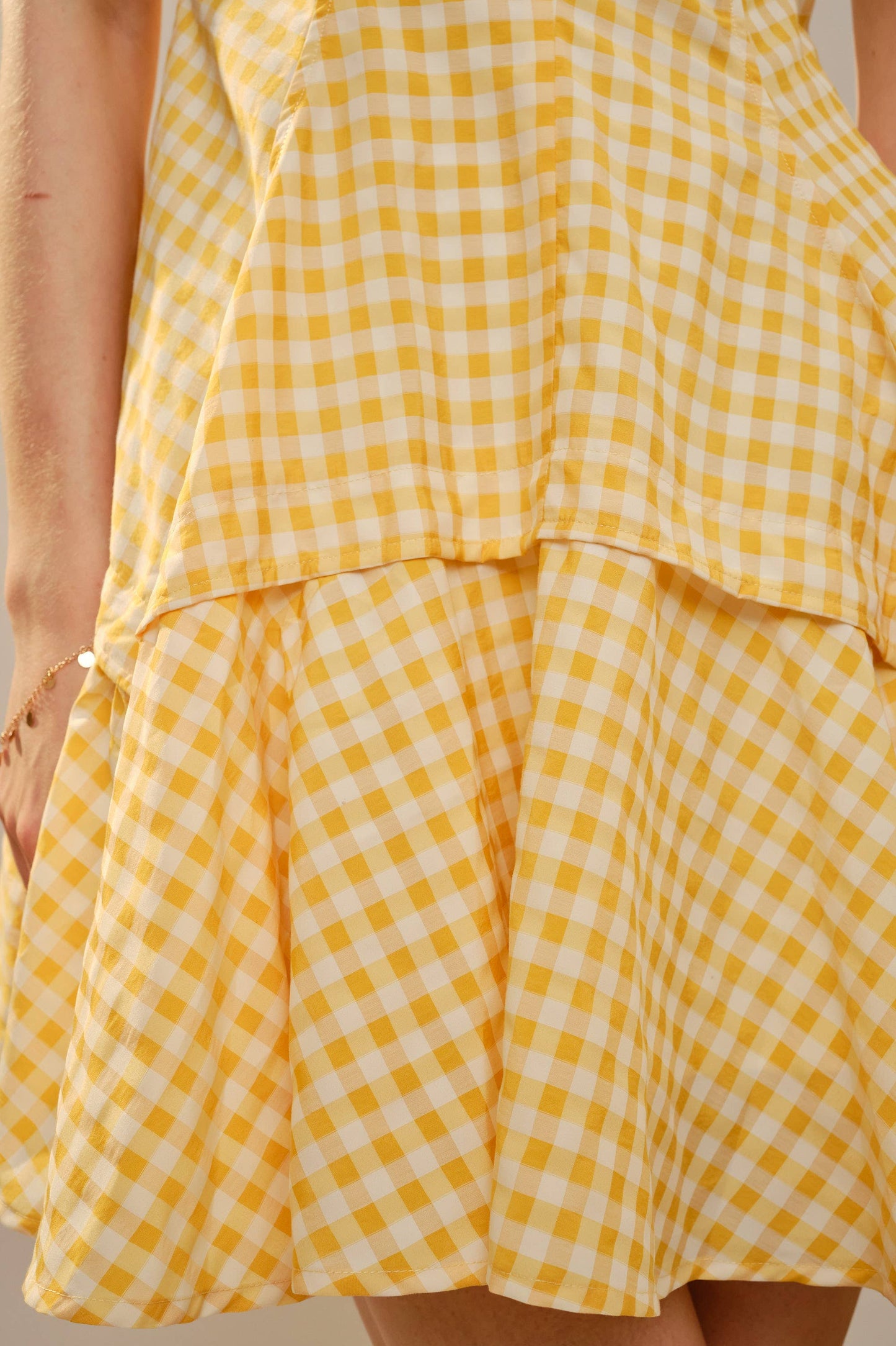 Gingham Flare Mini Dress