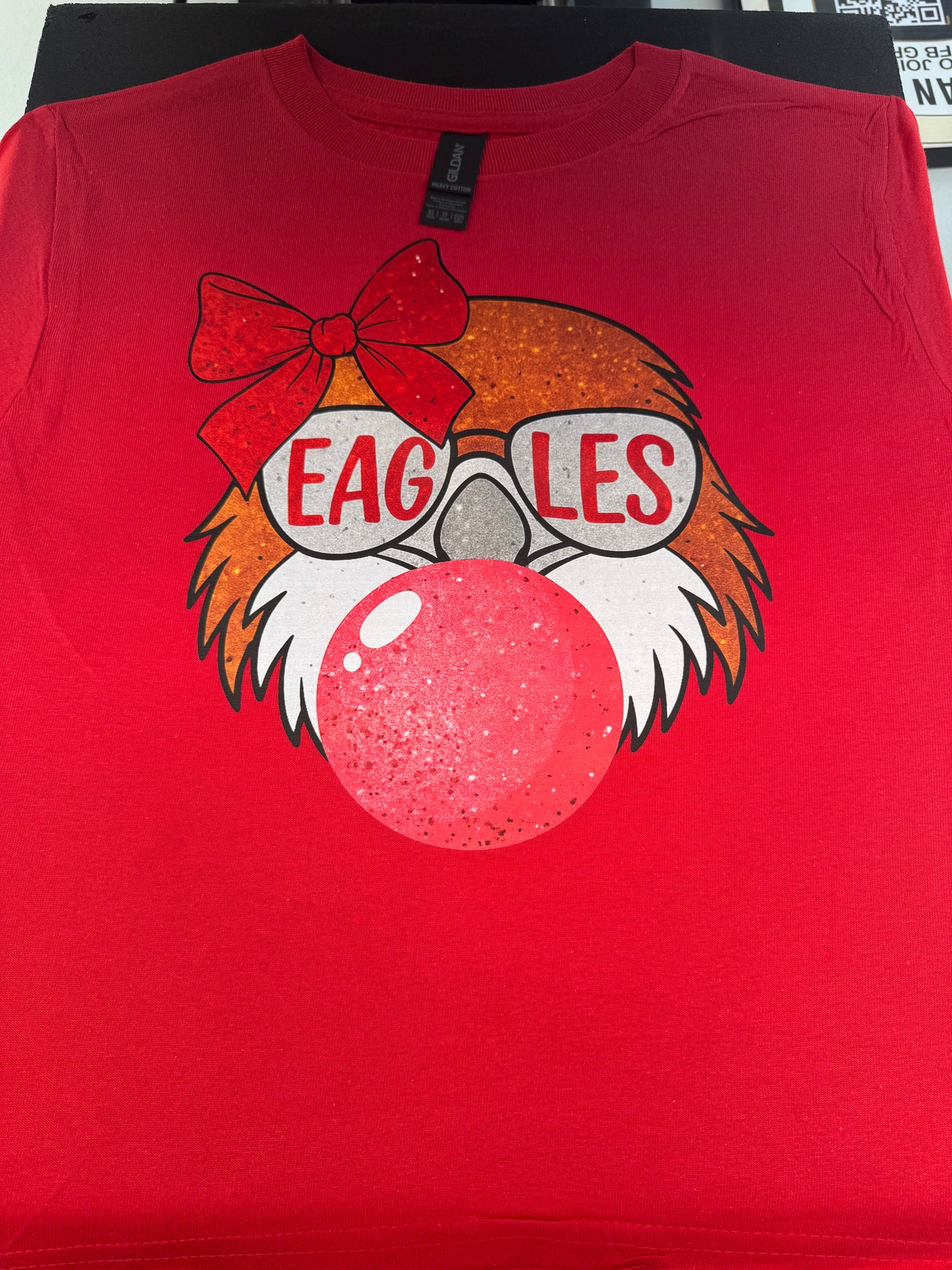 Eagles Mascot Blowing Bubble Gum