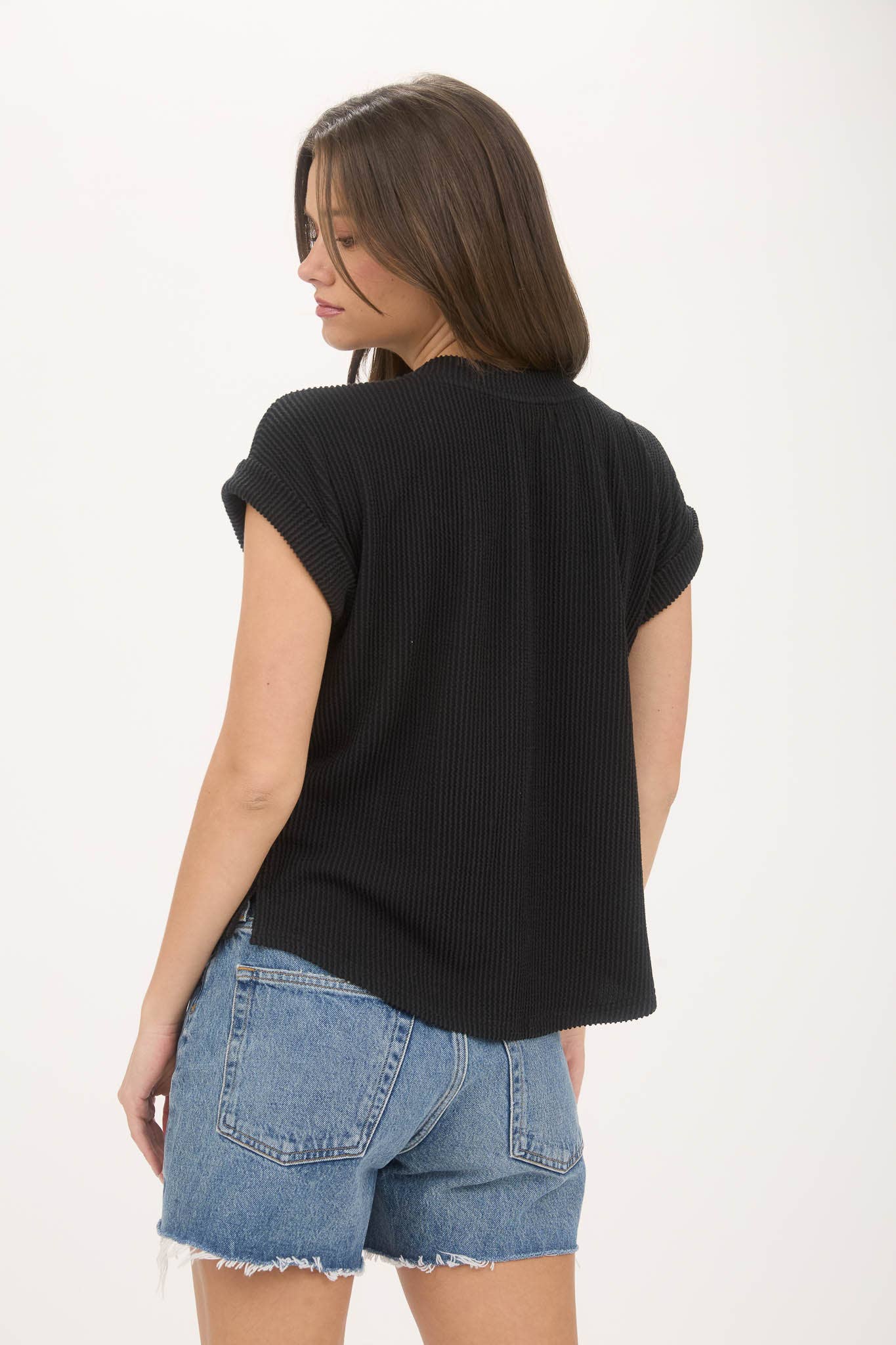 GEORGIA SHORT SLEEVE SWEATER KNIT TEE