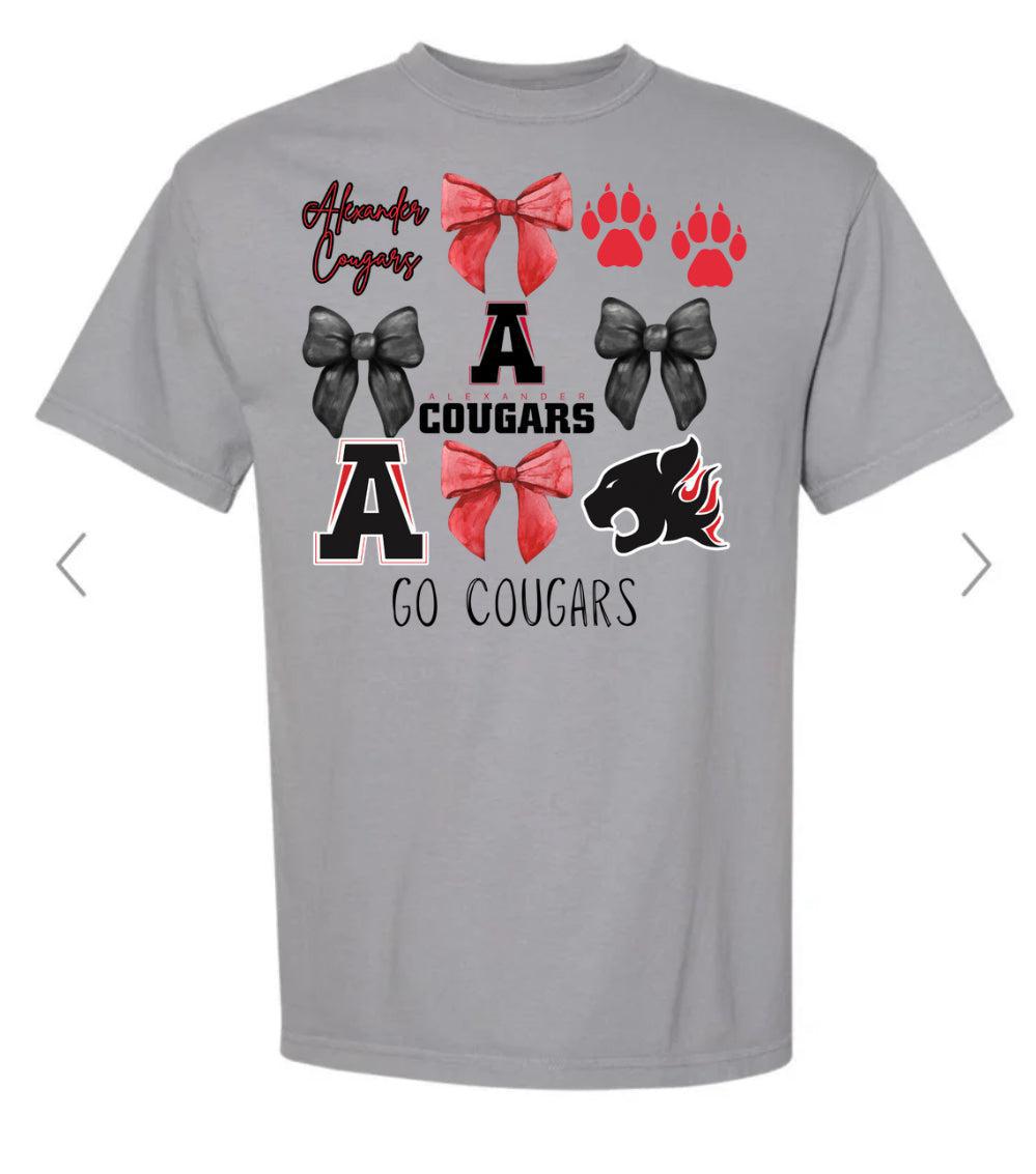 Alexander Cougars Bow Collage Tee