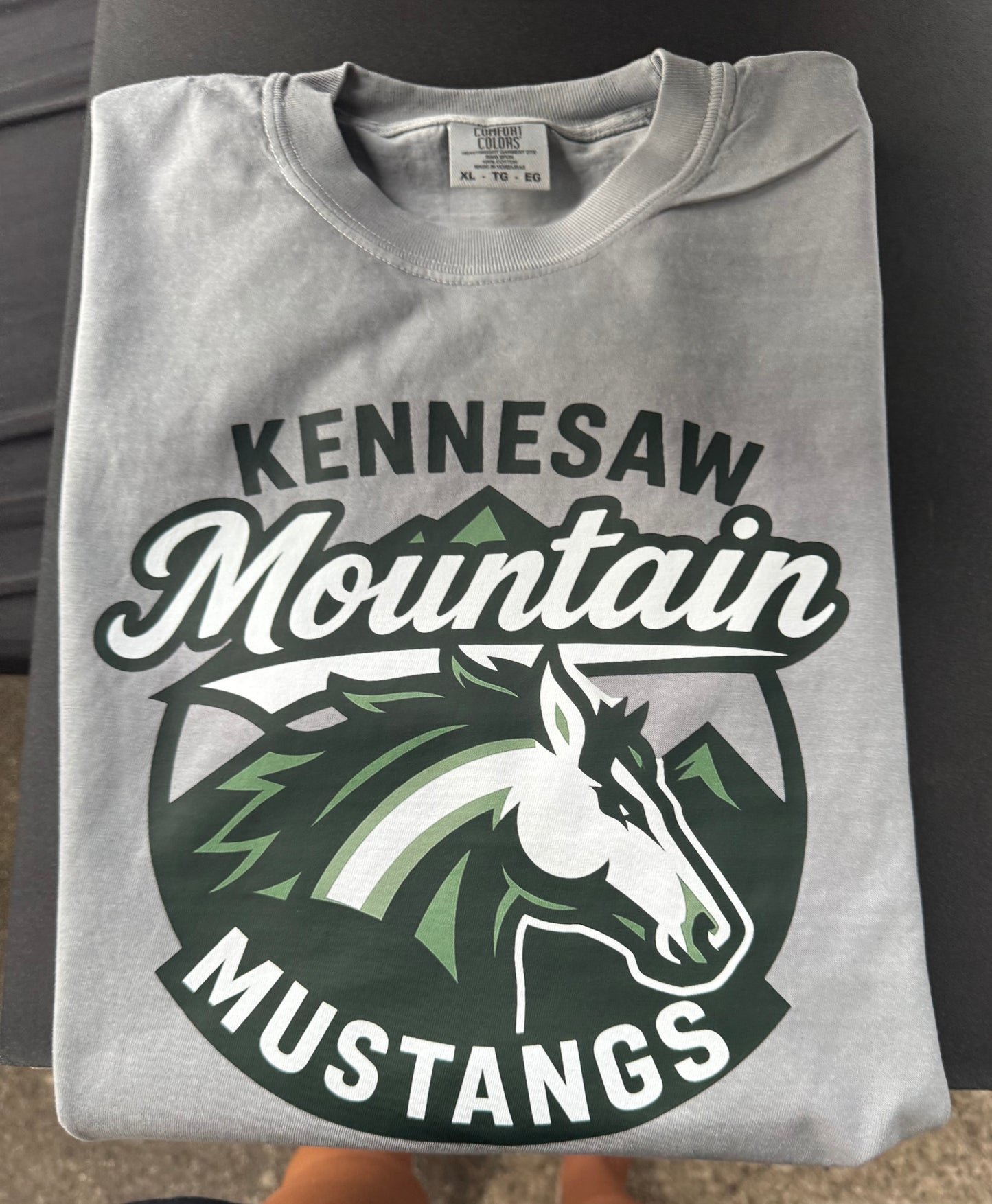 Kennesaw Mountain Mustangs Mountain View on grey