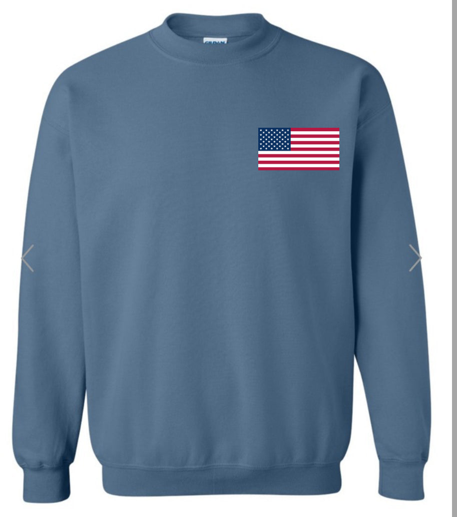 LEGEND CHARLIE KIRK ON INDIGO BLUE SWEATSHIRT