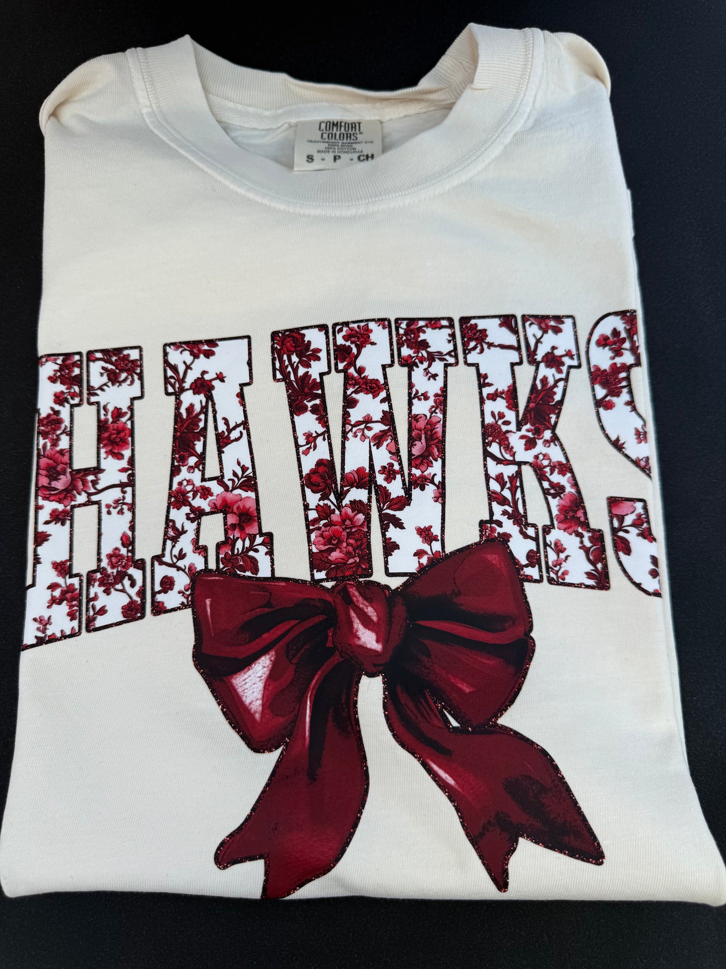 Hawks Floral Tolie on Ivory