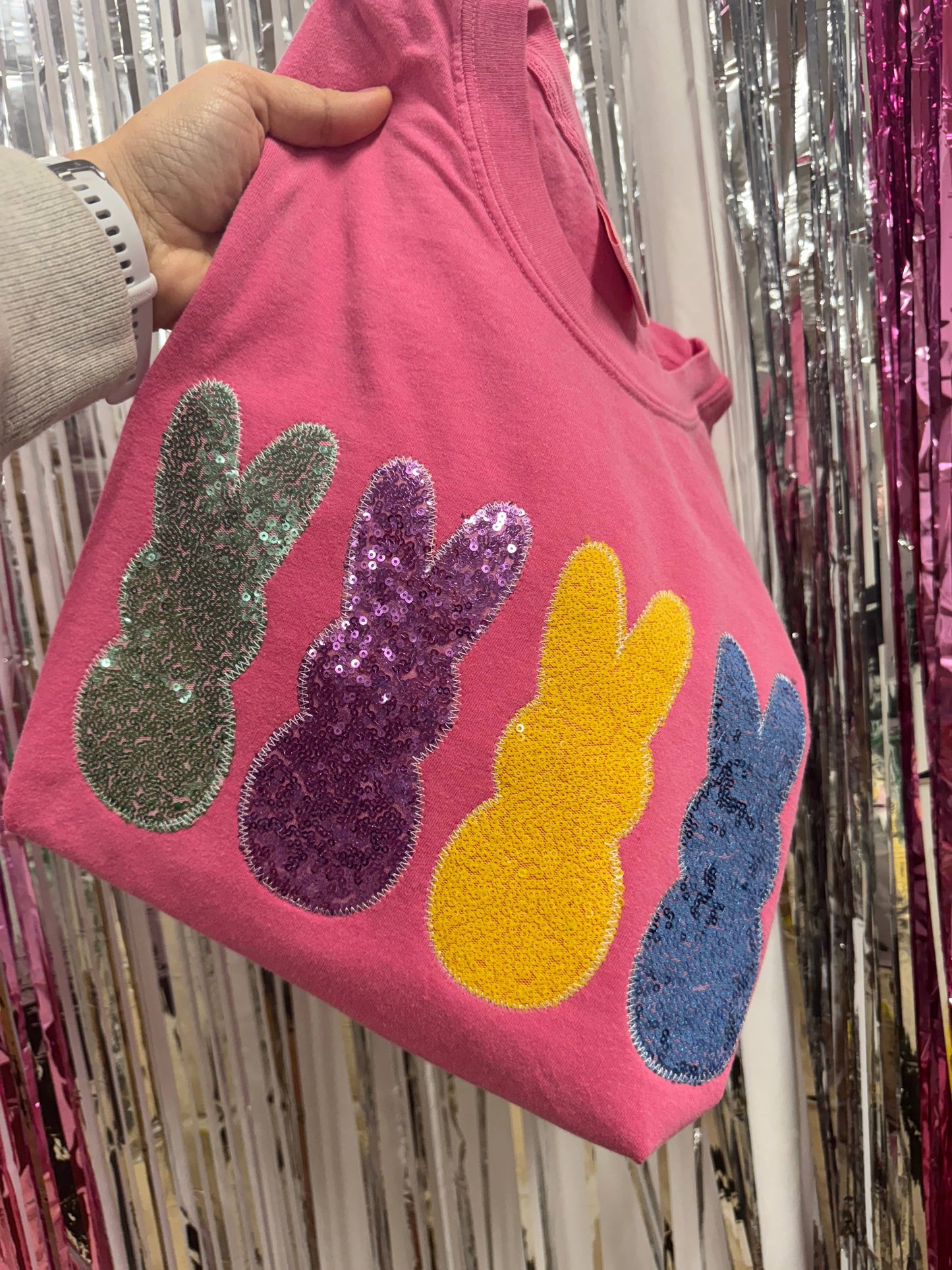 Peeps Bunny Easter Embroidered Short Sleeve