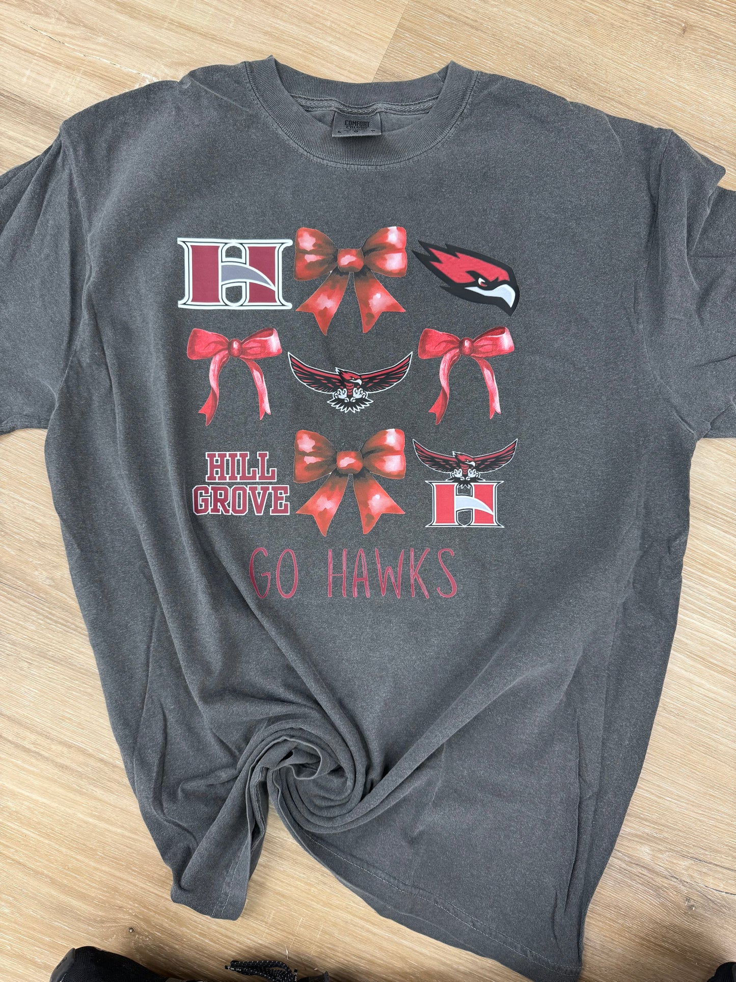 Hillgrove Hawks Bow Collage Tee