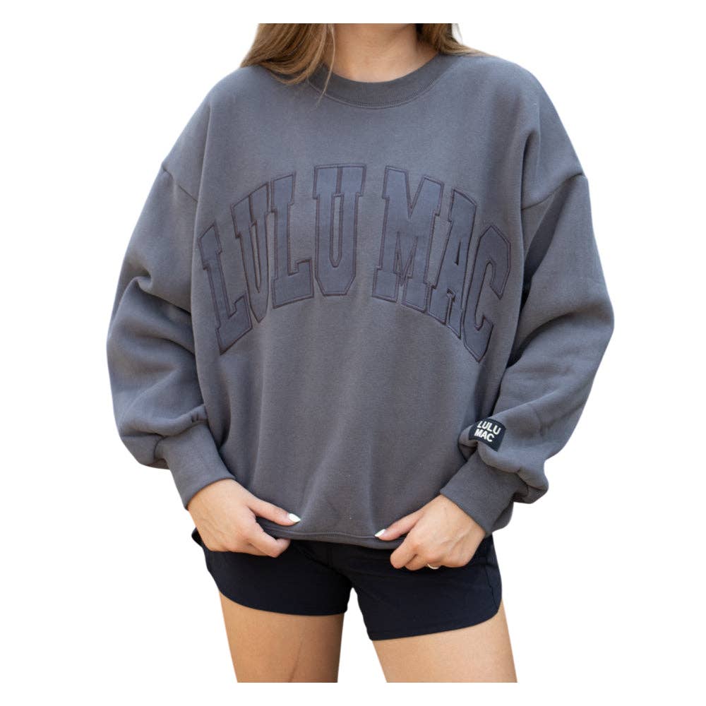 LULU MAC DARK GREY SWEATSHIRT