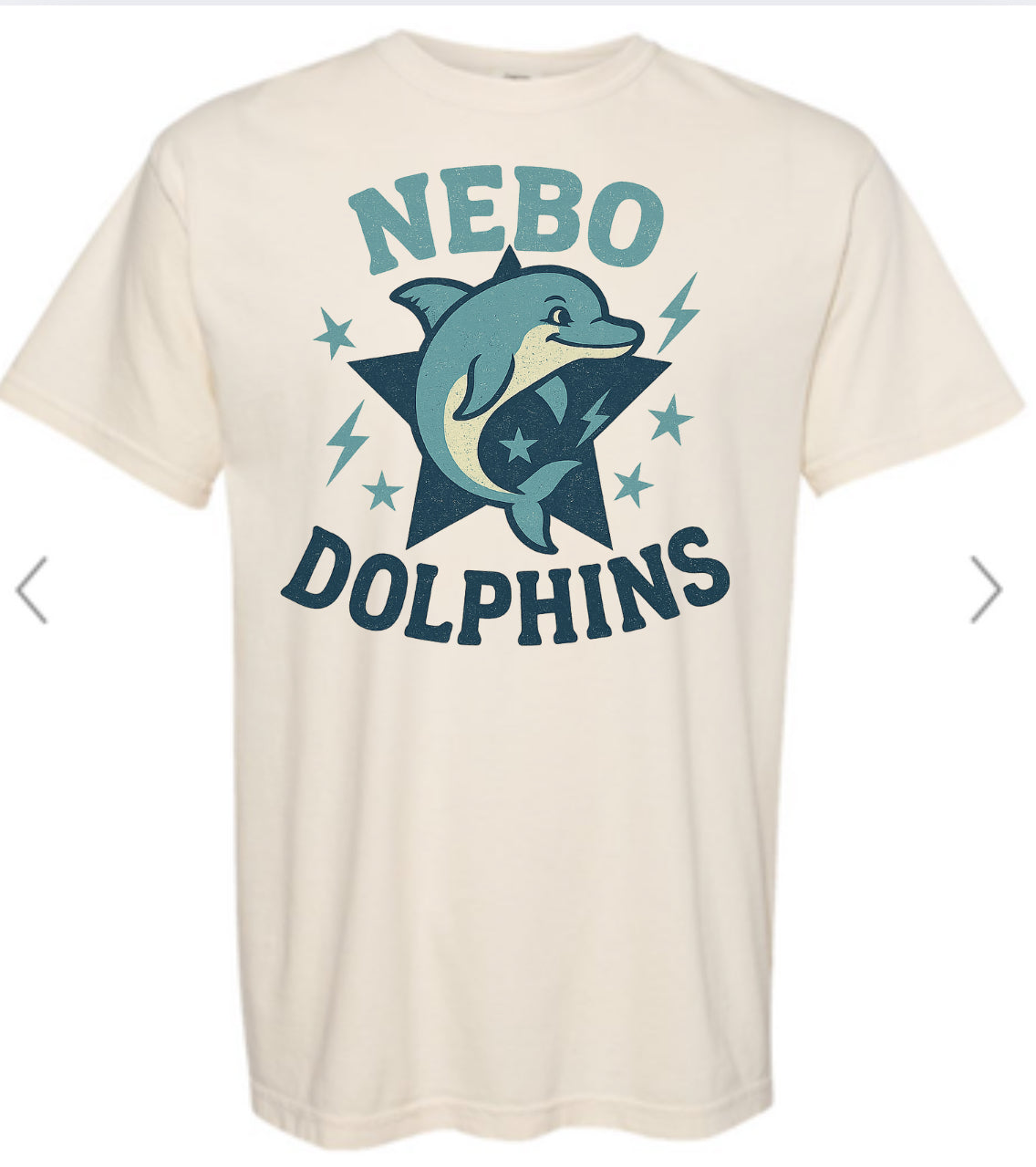 ADULT Nebo Dolphins Stars & Bolts Tee