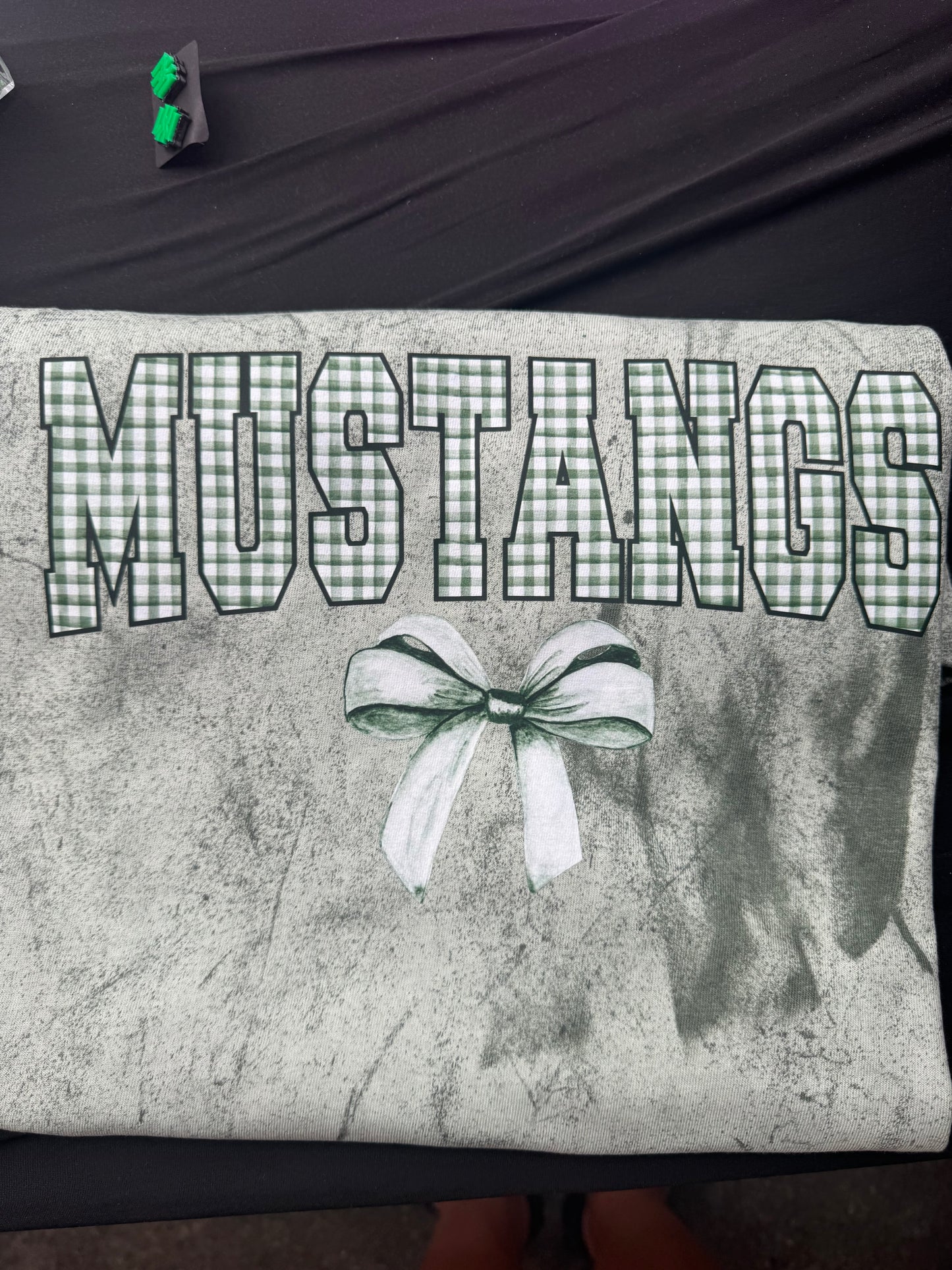 Kennesaw Mountain Plaid with Bow Green COLORBLAST CC TEE