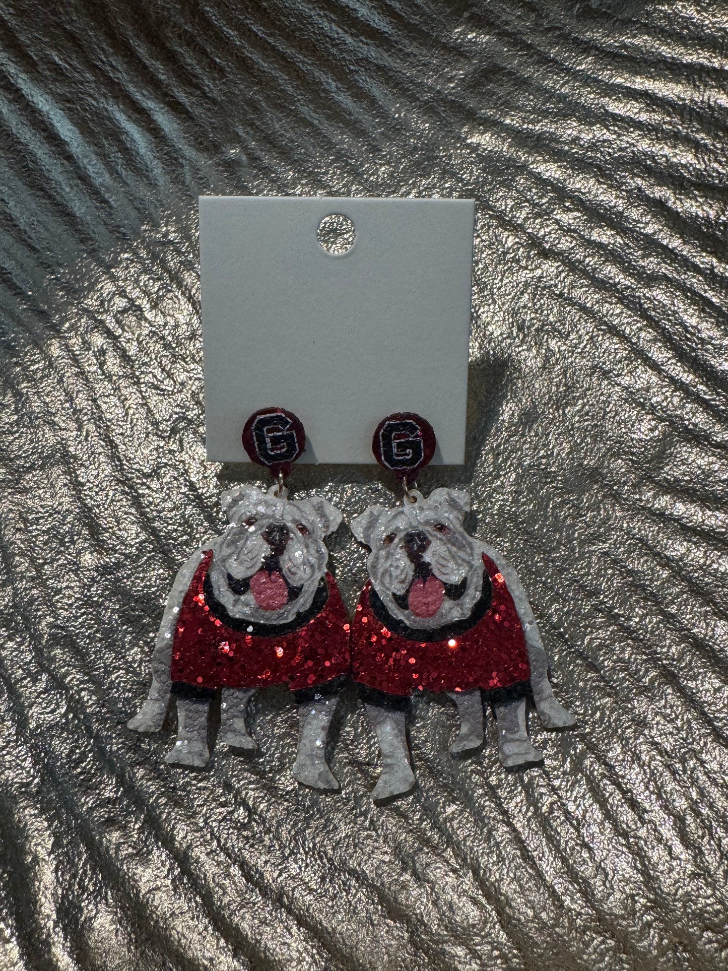 Georgia Bulldog Sequin Earring