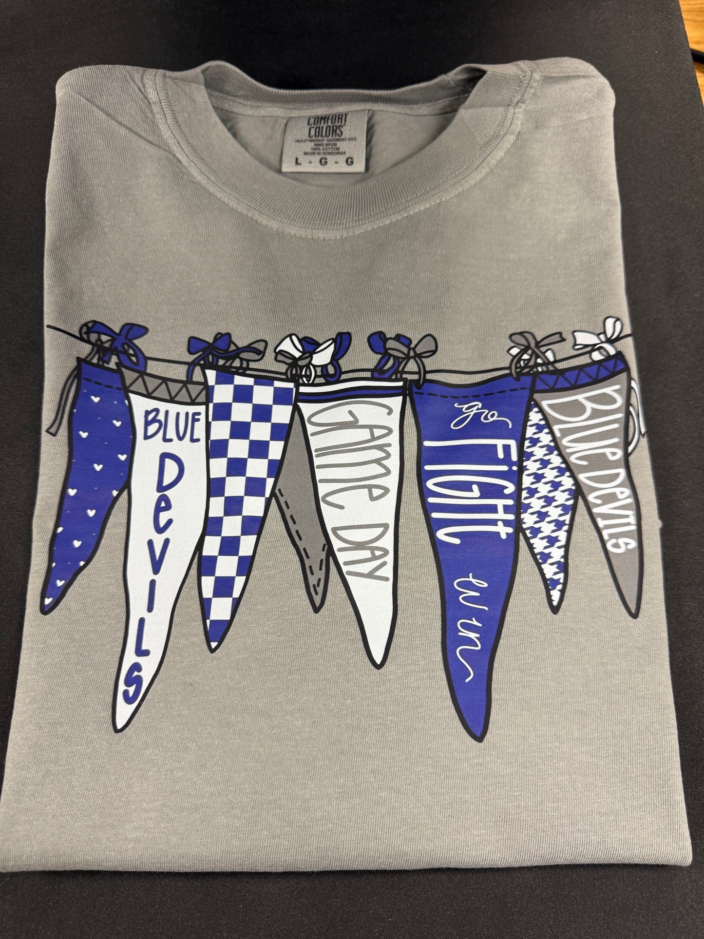 Bremen Blue Devils Go Fight Win Pennant Flags on grey