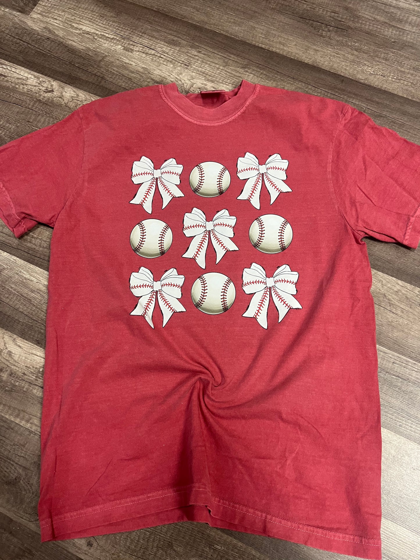 Baseball & Bows Collage Tee