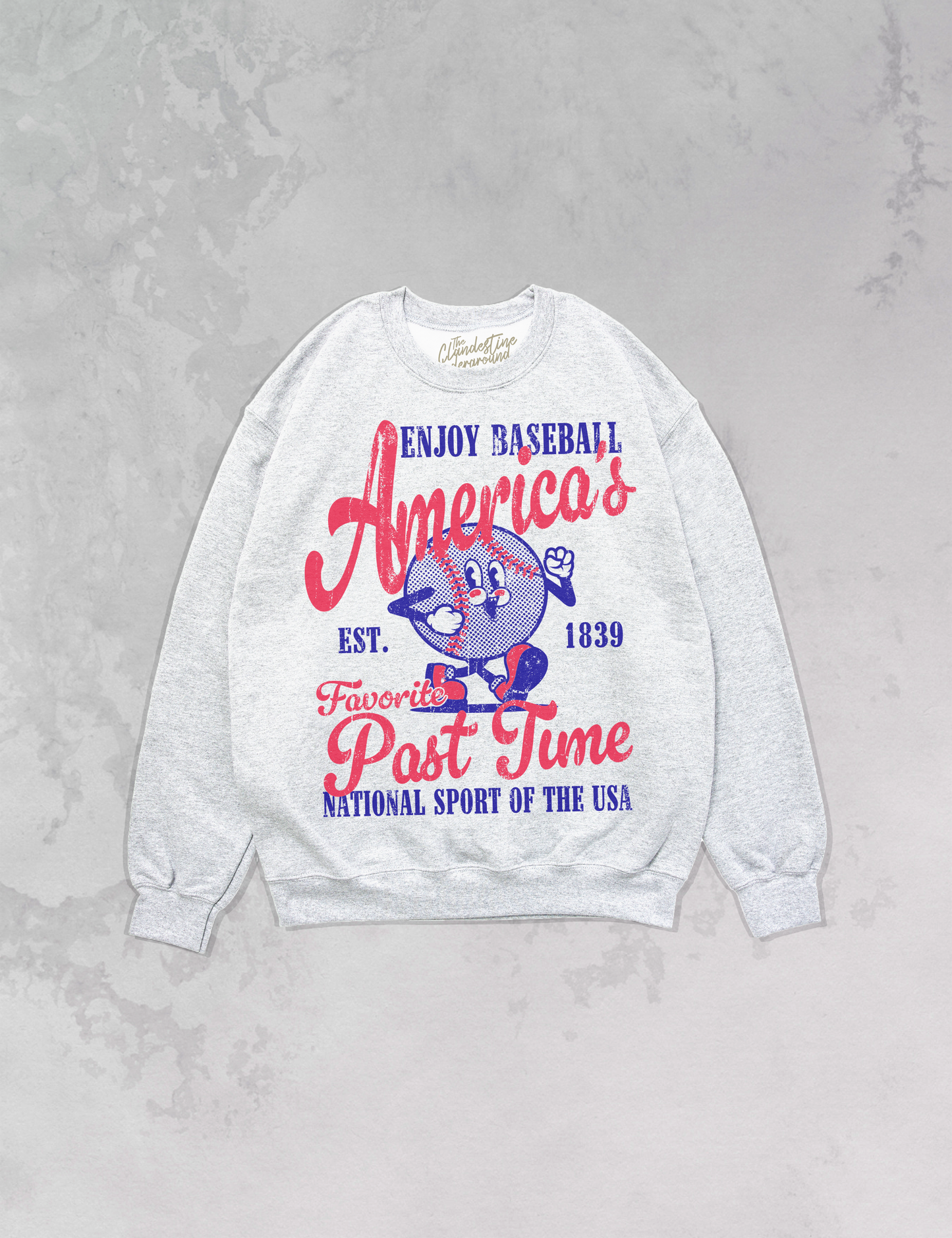 America's Favorite Past Time, Baseball Oversized 90's Crew