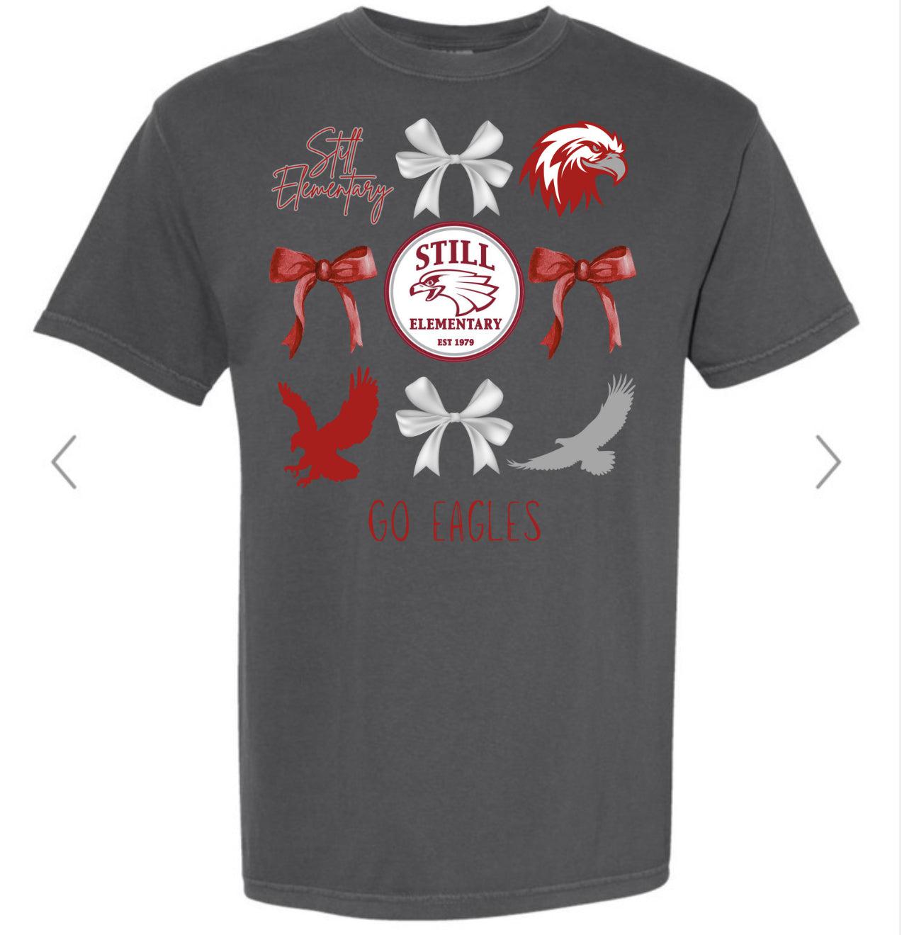 Still Elementary Hawks Bow Collage Pepper Tee