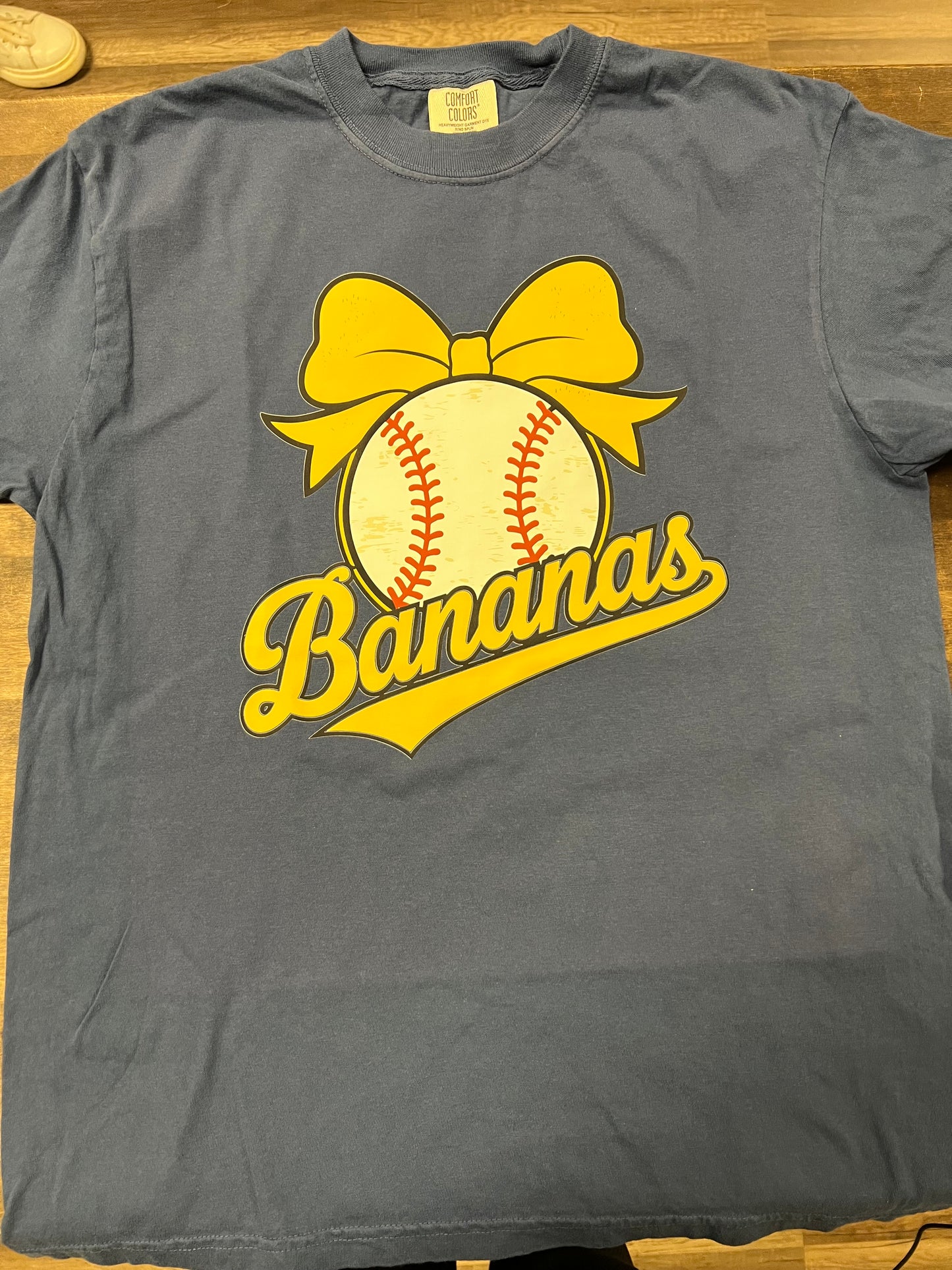 Bananas Baseball with Bow Tee