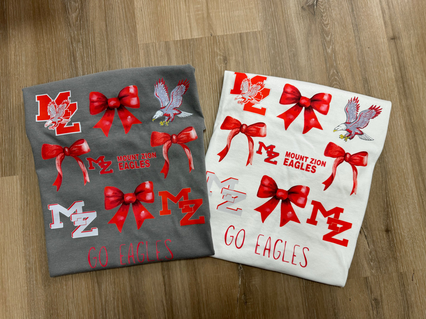 Mt Zion Eagles Bow Collage Tee