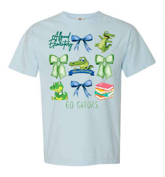 Allgood Elementary Gators Bow Collage Tee