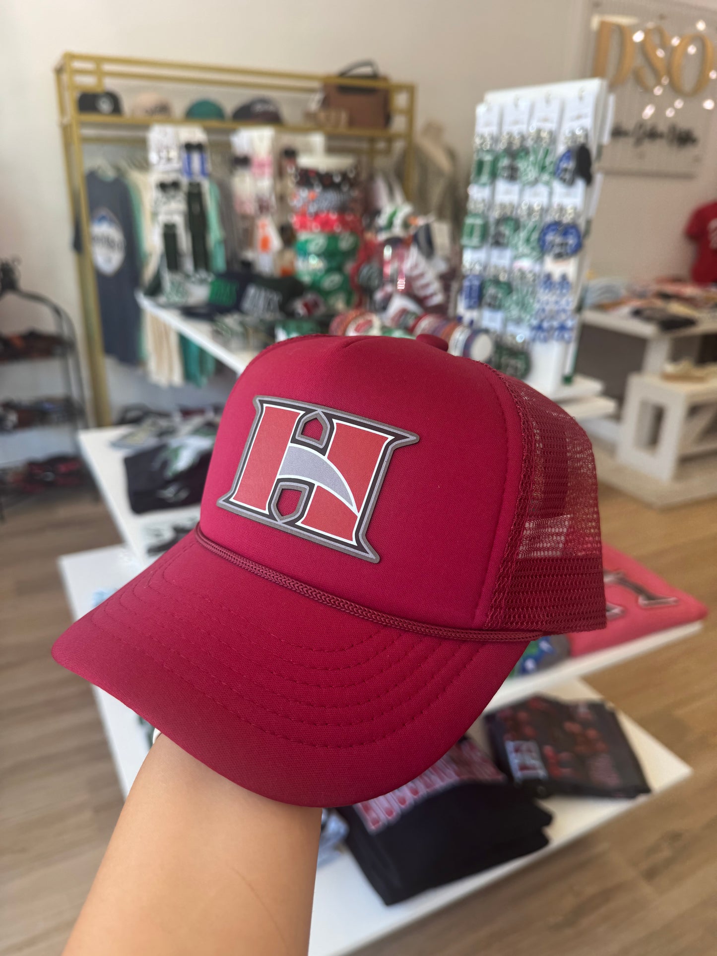 Hillgrove H Maroon Trucker Hat