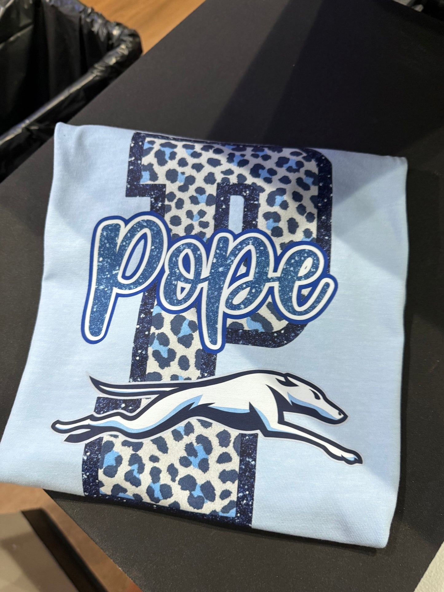 Pope Faux Glitter P with Mascot tee