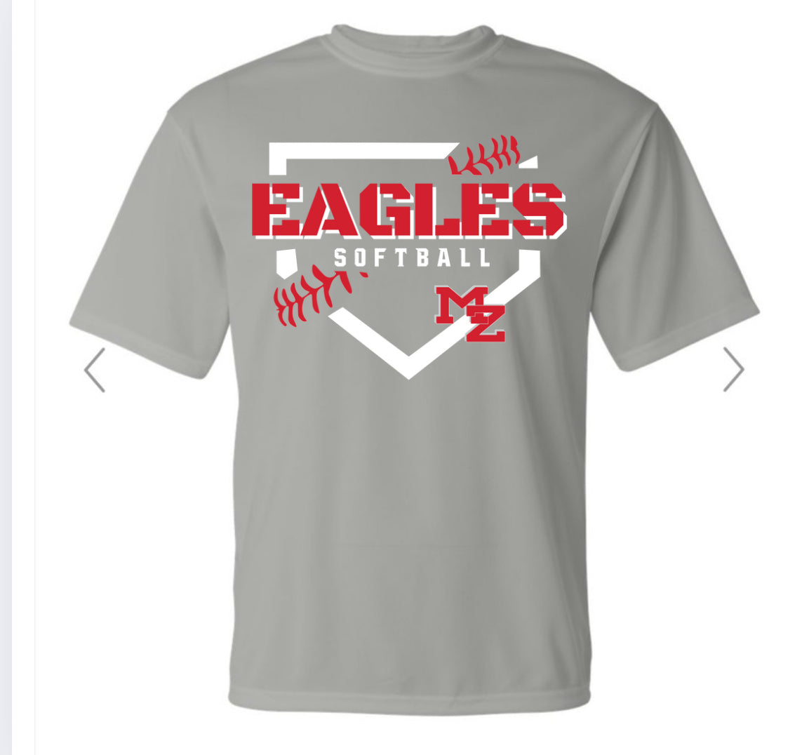 MT ZION EAGLES SOFTBALL GREY DRI FIT TEE