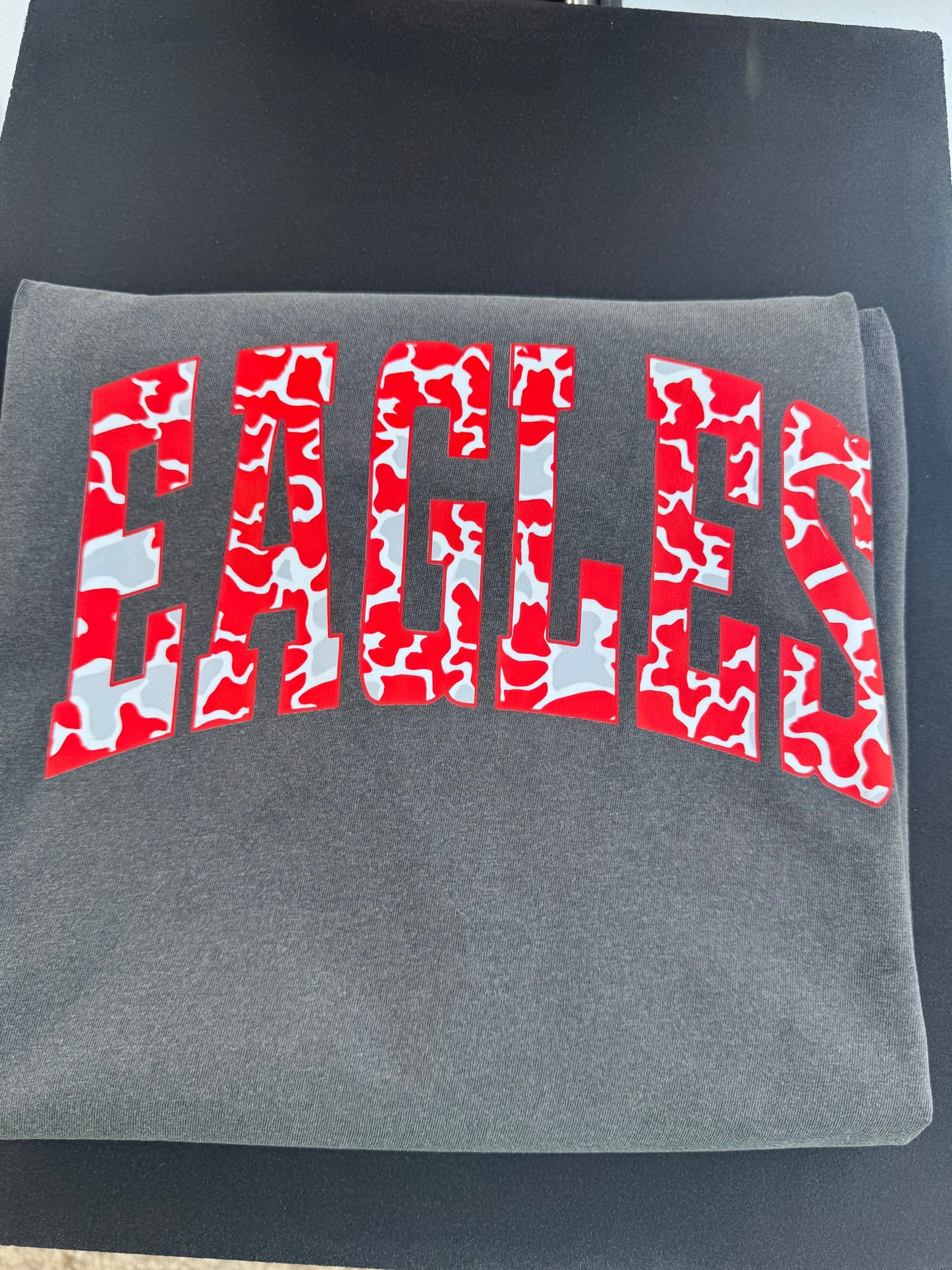 Eagles red & grey camo on dark grey