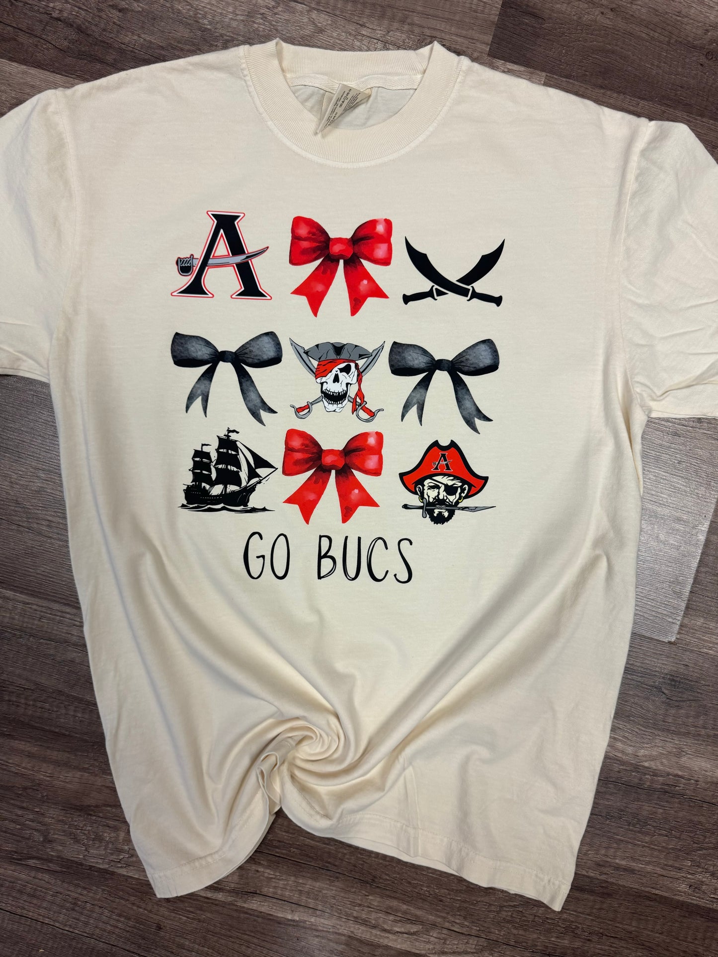 Allatoona Buccaneers Collage Bow Tees