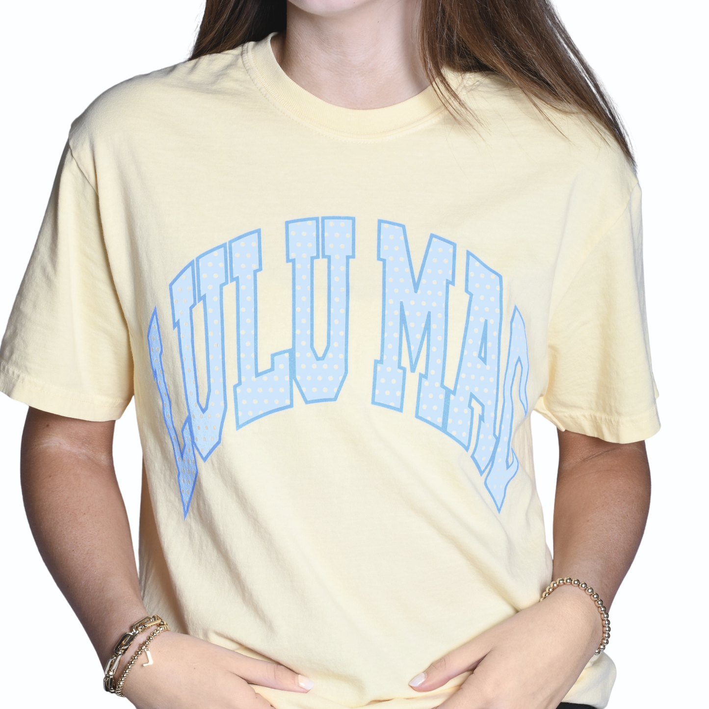 LULU MAC Polka Dot Adult Butter Comfort Colors Tee