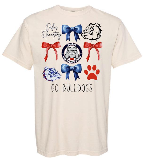 Dallas Elementary Bulldogs Bow Collage Tee