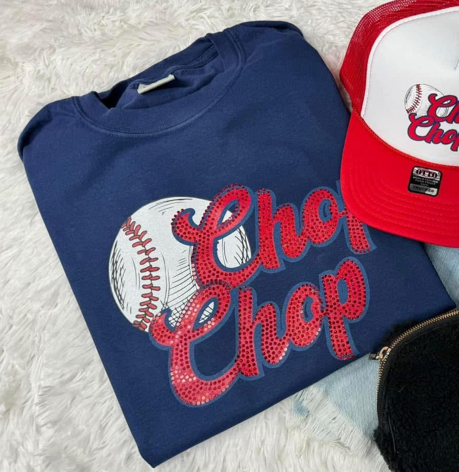 Chop Chop Navy Sequin Tee