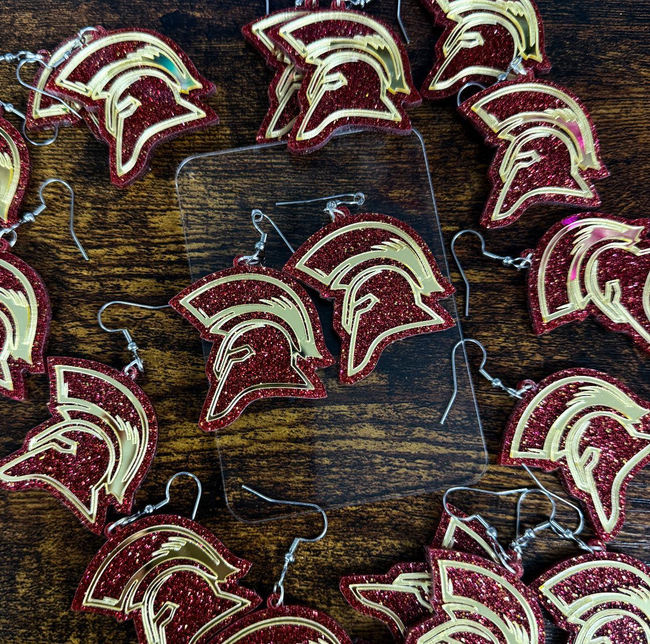 PRE ORDER South Paulding Spartans Mascot Dangles