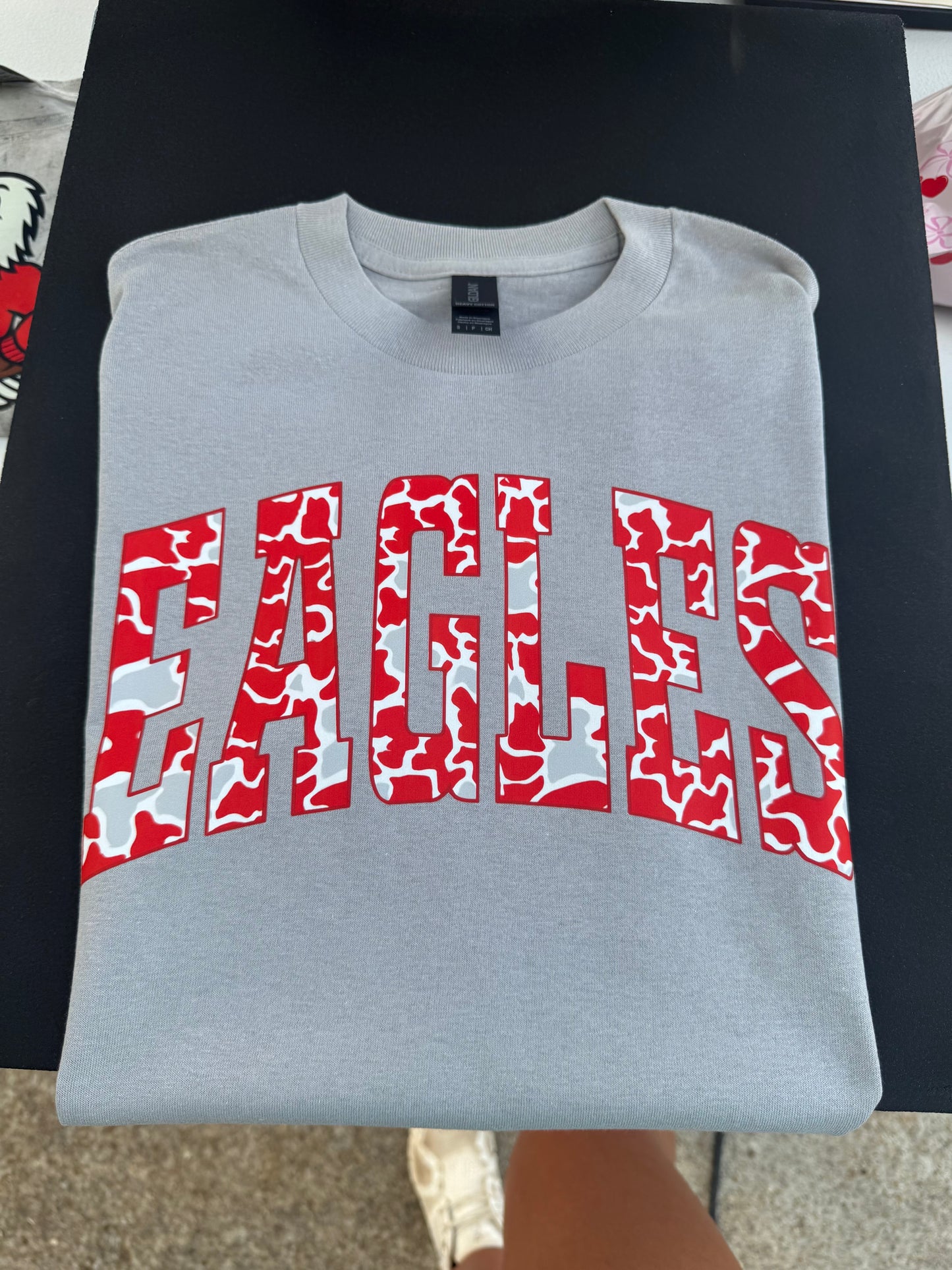 Eagles red & grey camo on grey