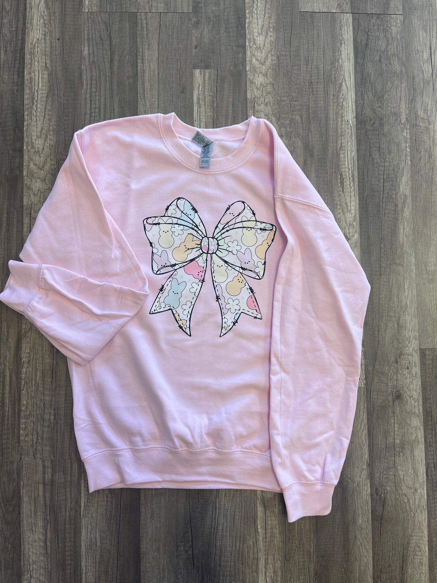 Easter Peeps Big Bow Sweatshirt