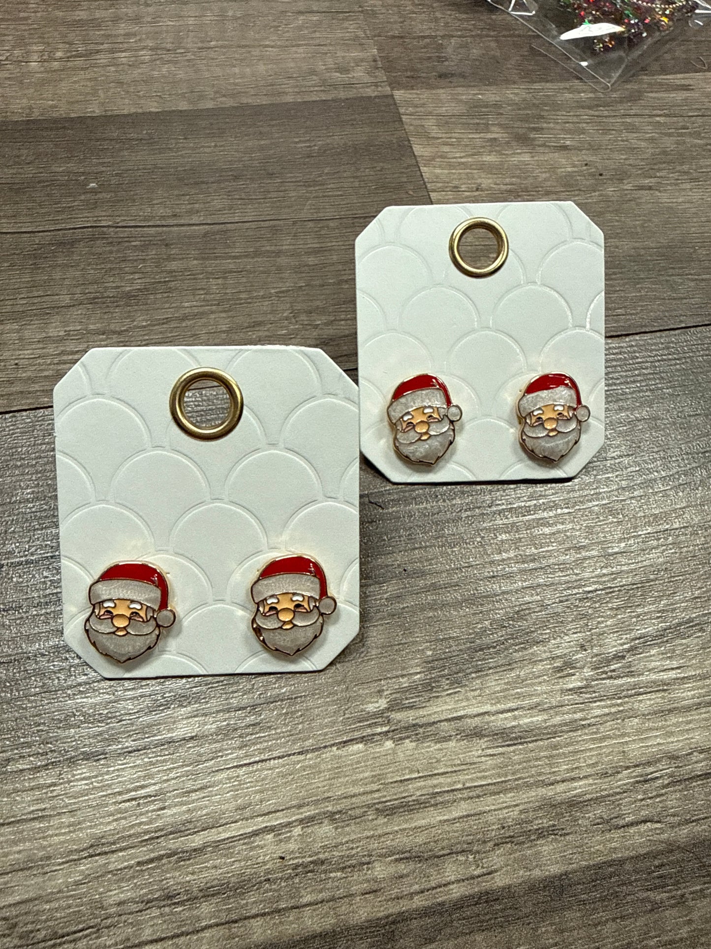 Santa Face Earring Studs