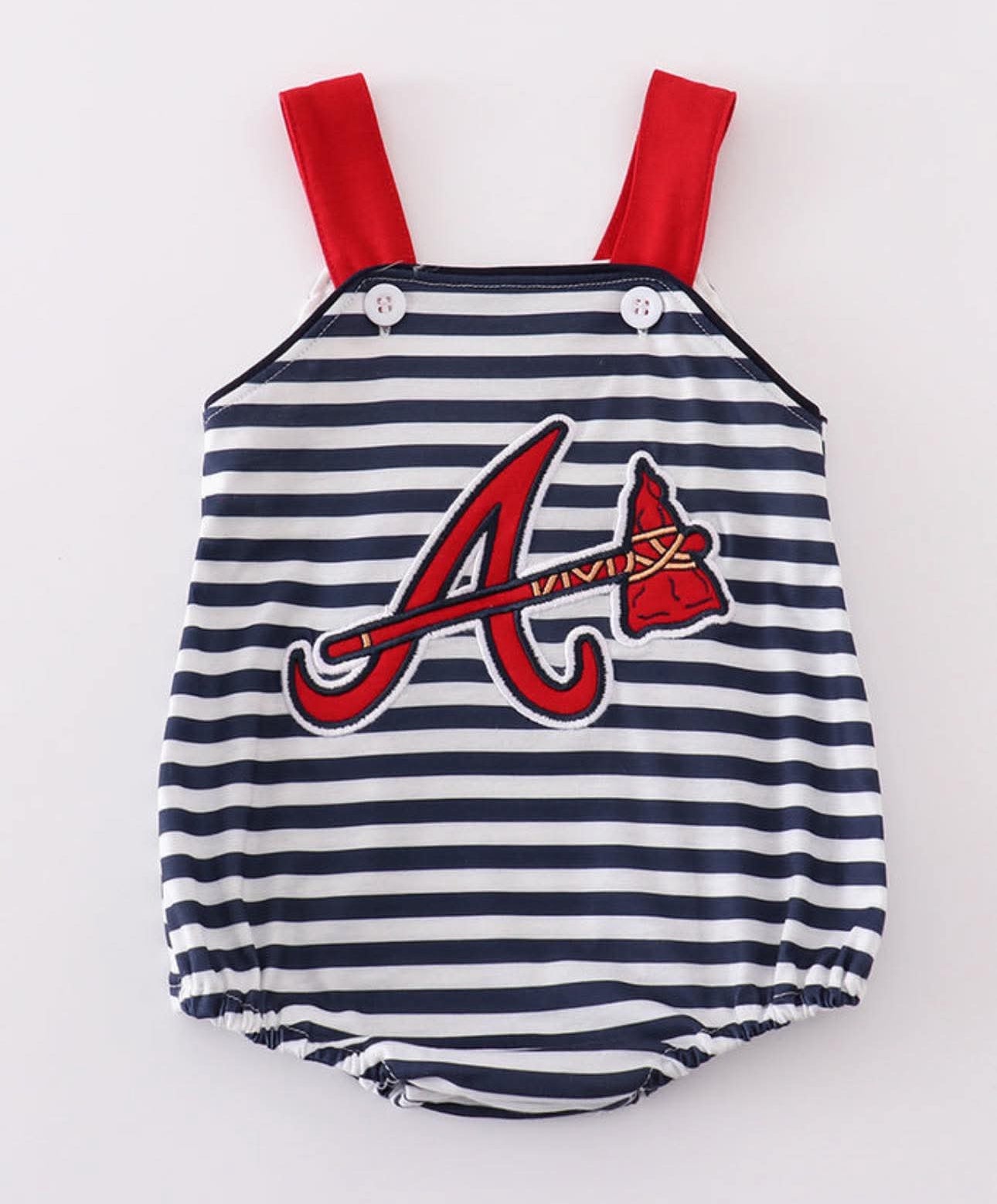 Atlanta Braves Youth Stripe Embroidery Bubble
