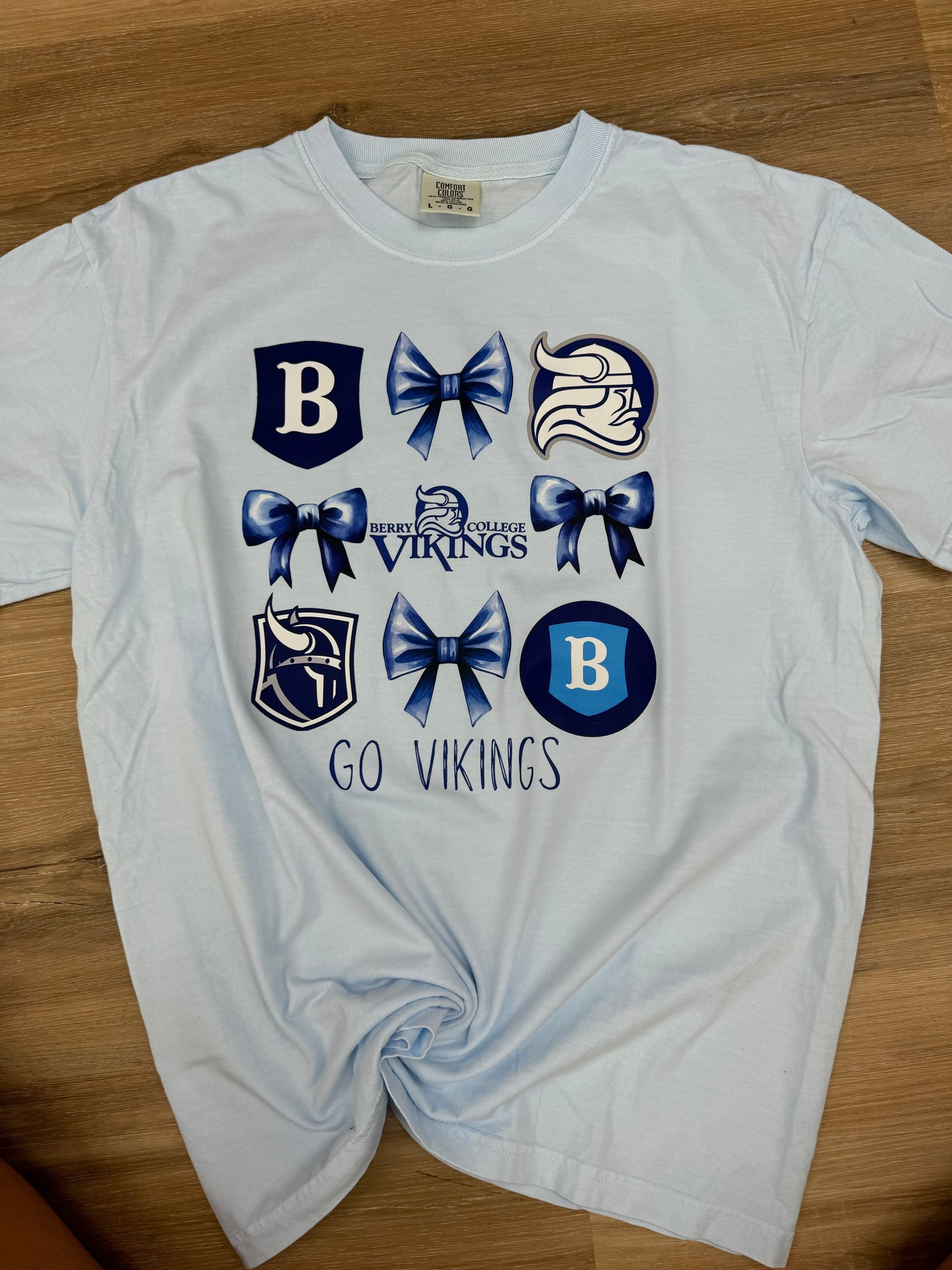 Berry Vikings Bow Collage Tee