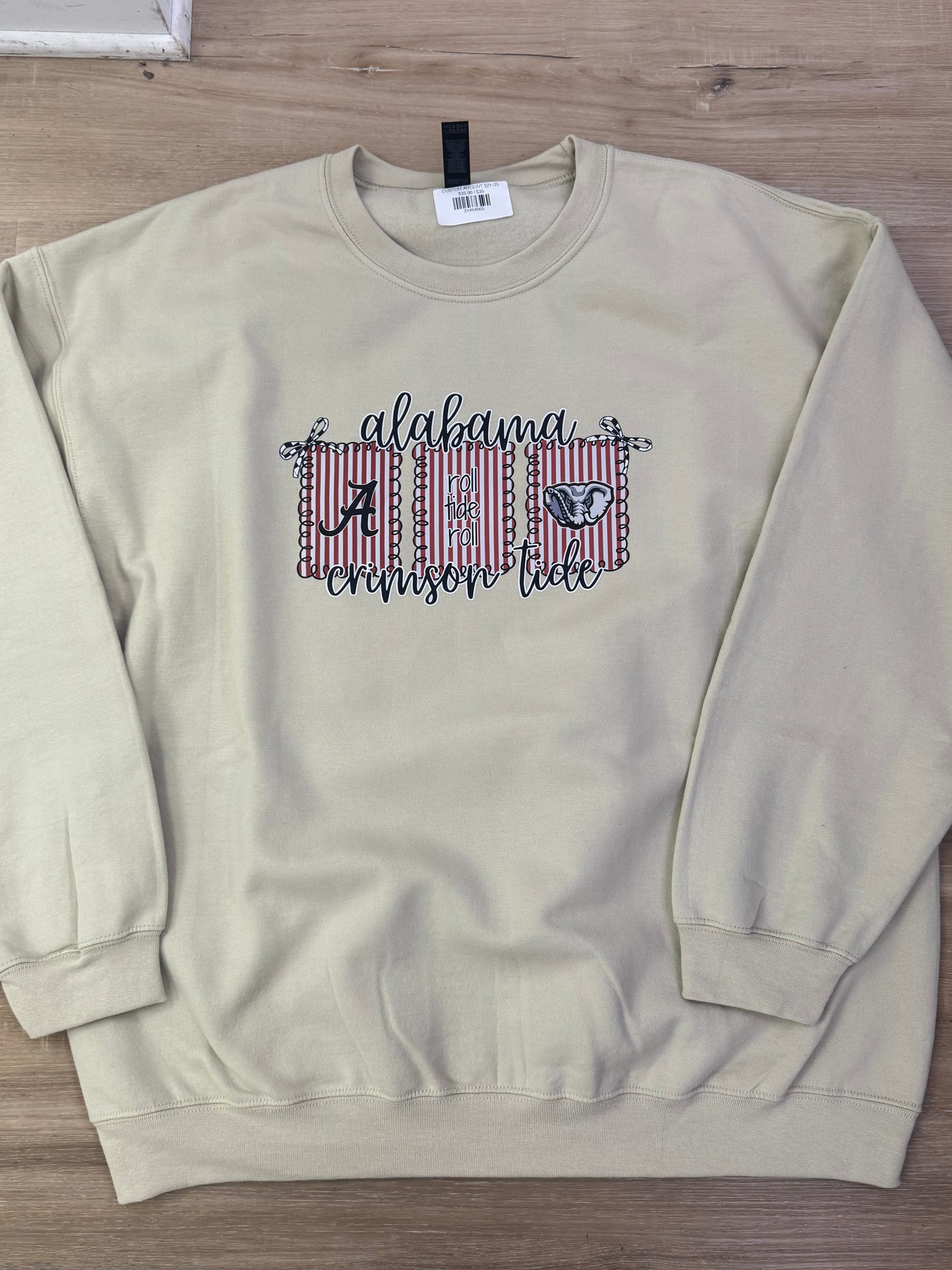 Alabama Crimson Tide Striped and Checkered Sweatshirt