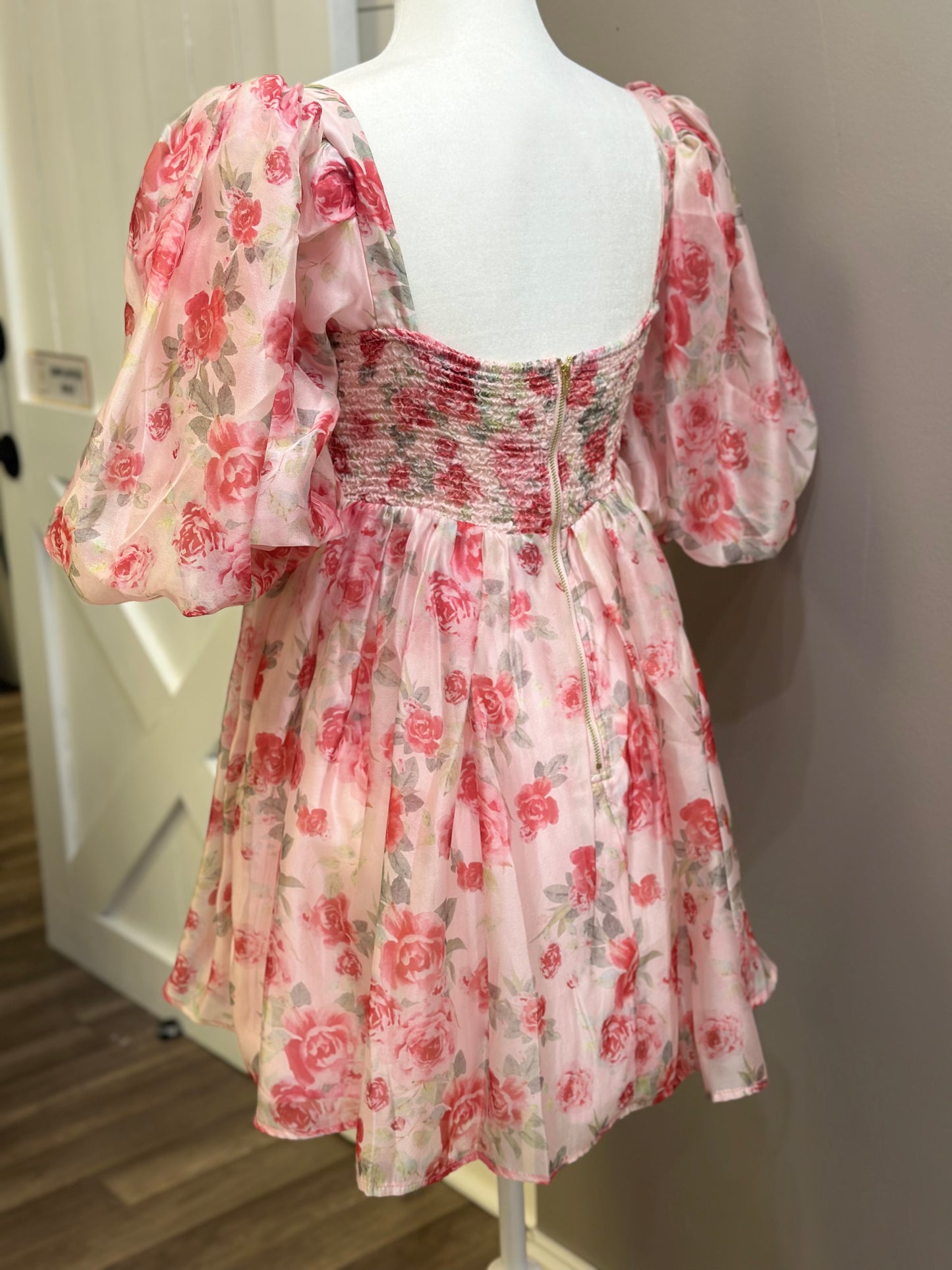 Pink Floraline Mini Dress