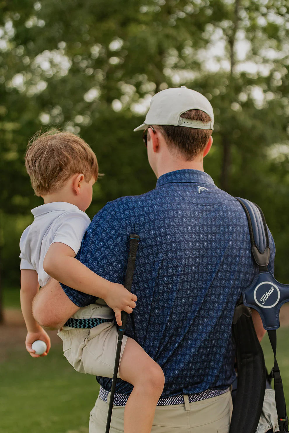 #1 Dad Performance Polo - Bluecrest