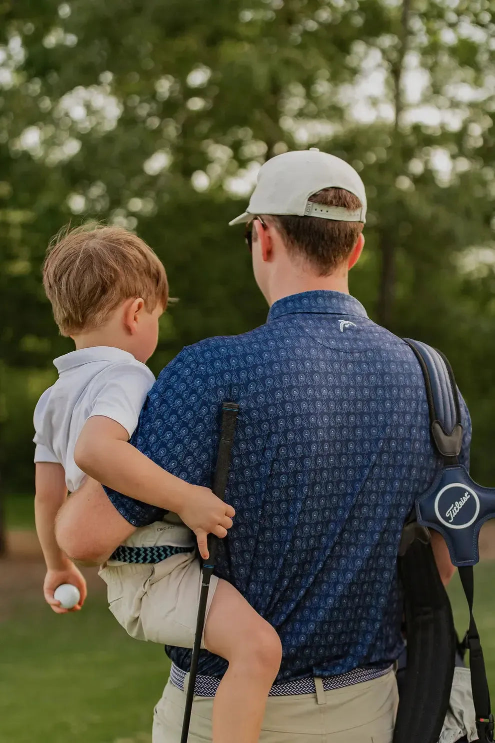 #1 Dad Performance Polo - Bluecrest