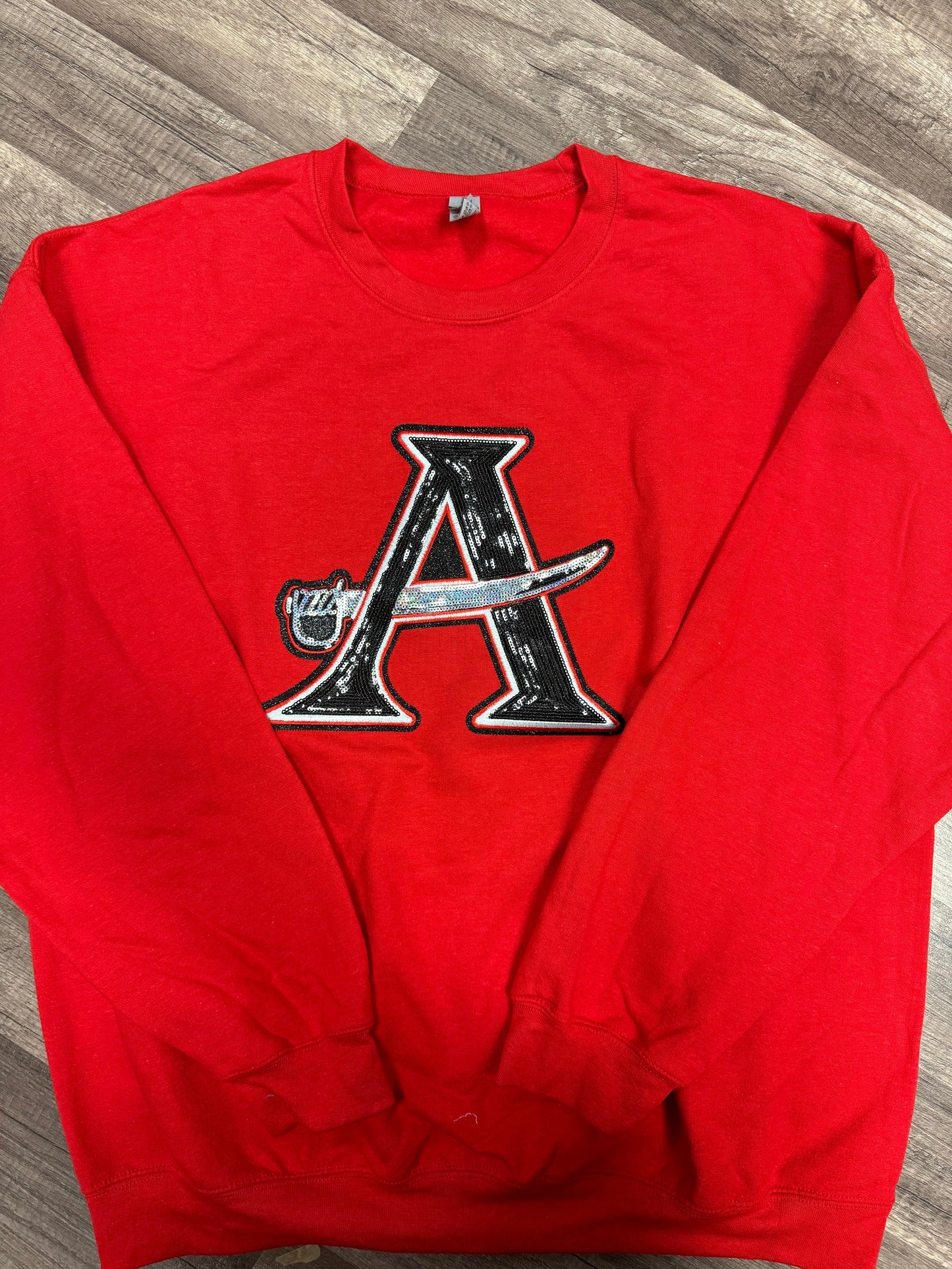 Allatoona Buccaneers sequin patch PRESSED ONLY sweatshirt