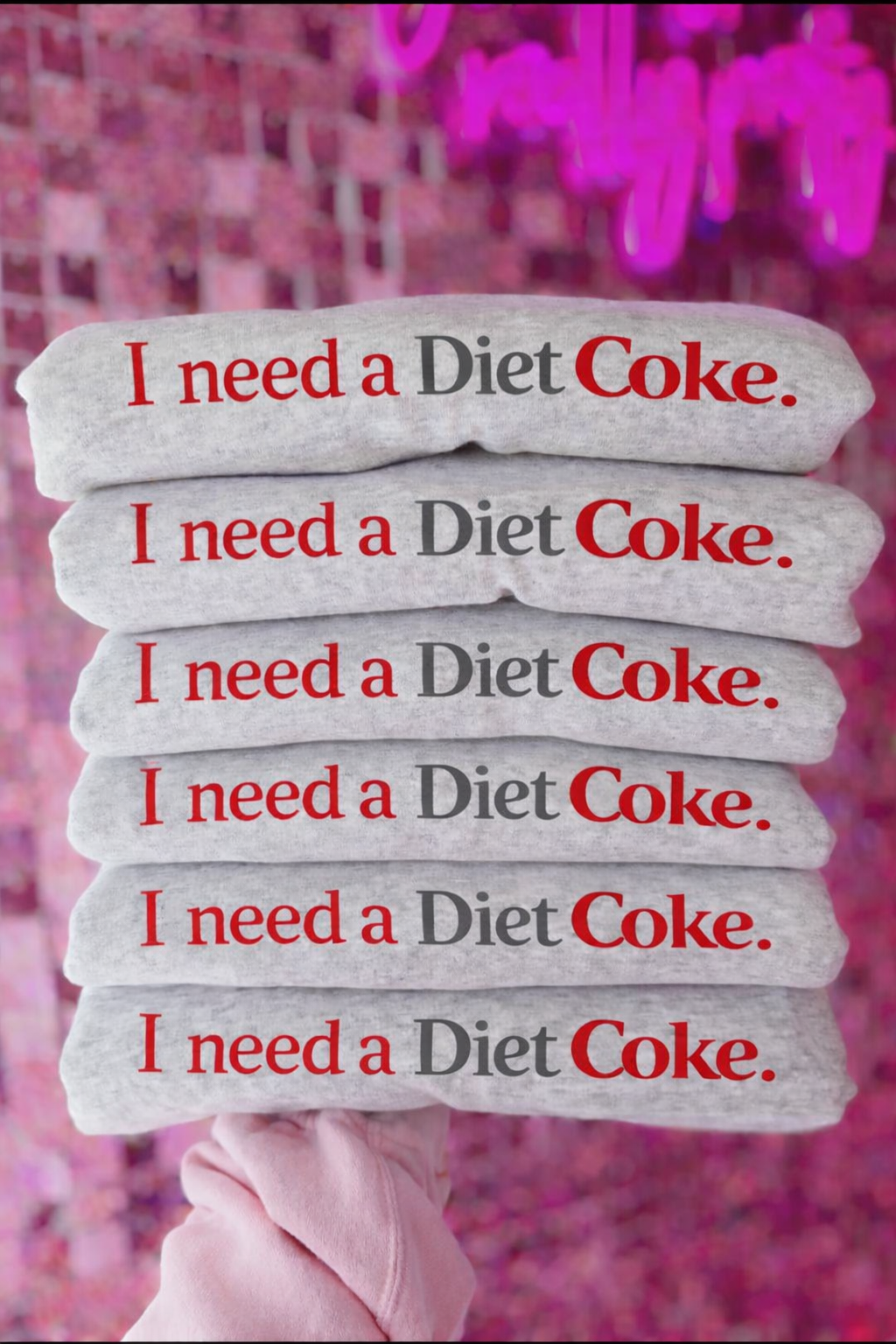 I need a Diet Coke embroidered sweatshirt