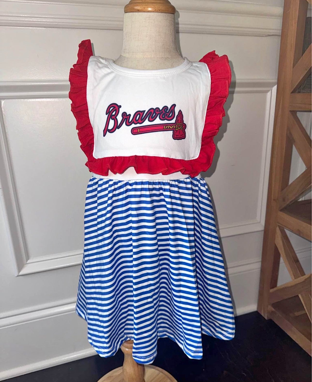 Atlanta Baseball Logo Stripe Dress